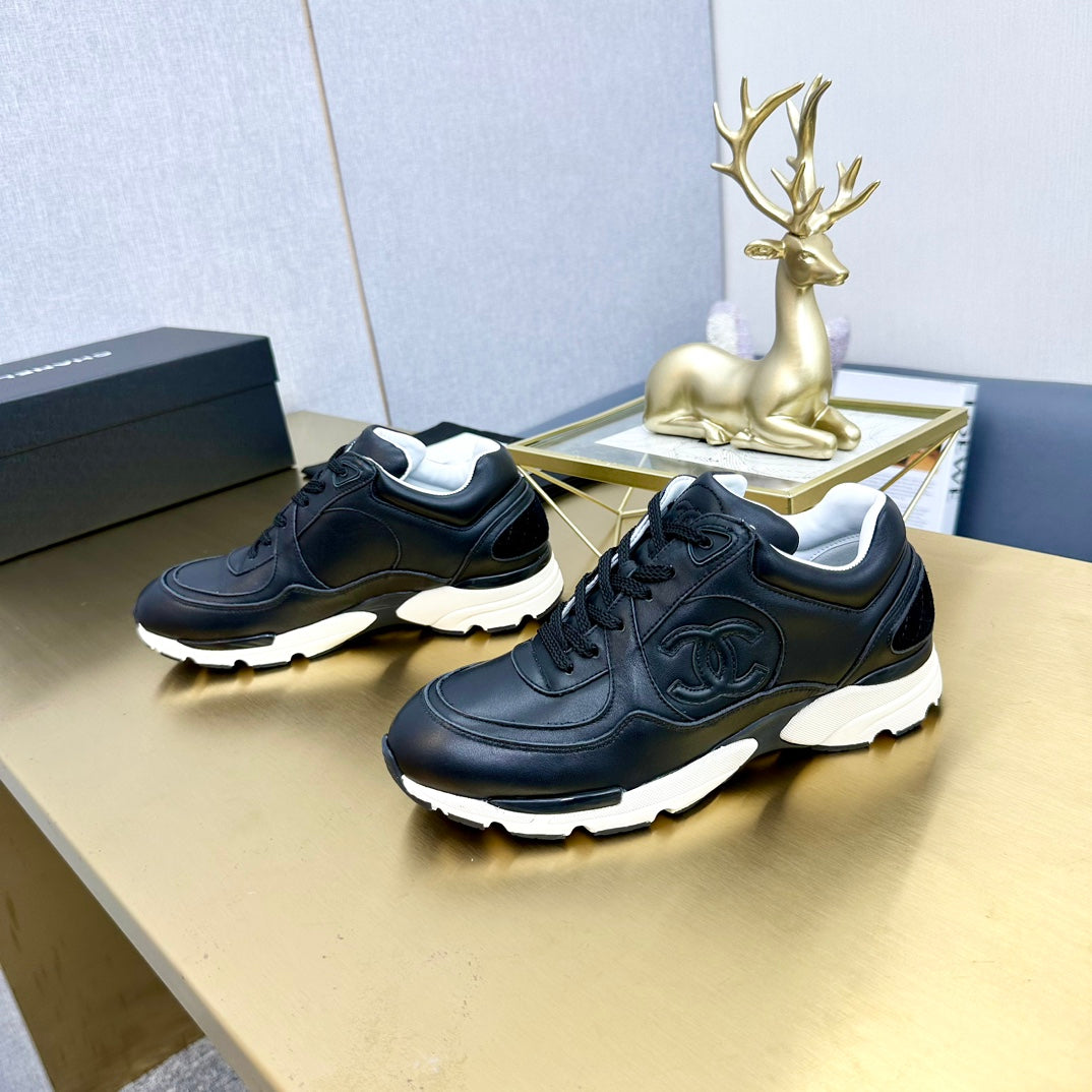 CC 26s Metallic Casual Sneakers Black Mesh Leather 981008