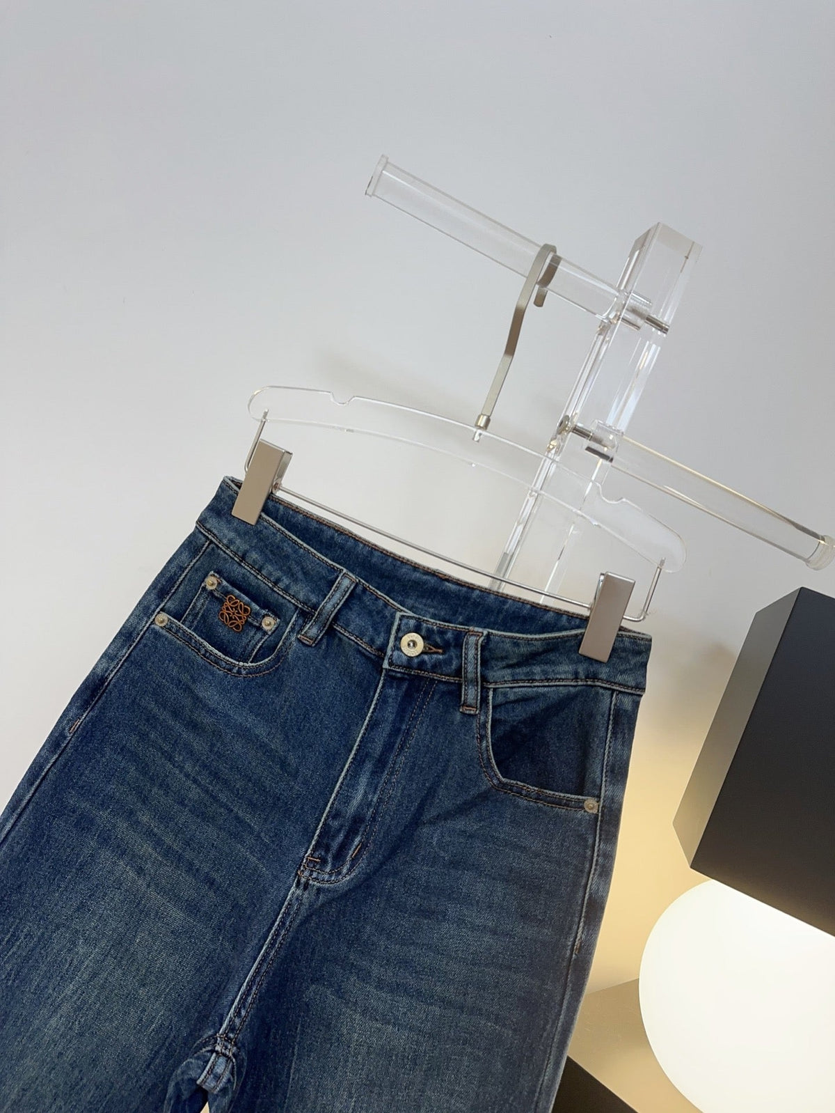 Loewe 26s Jeans Wide-Leg Dark Blue Denim 429853