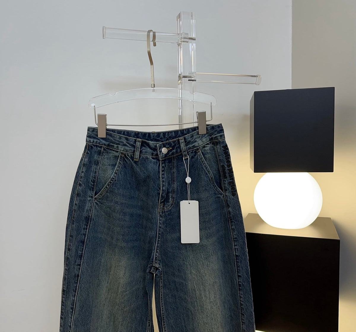 Maison Margiela 26s Jeans Knee-Cut Wide-Leg Blue Denim 429831