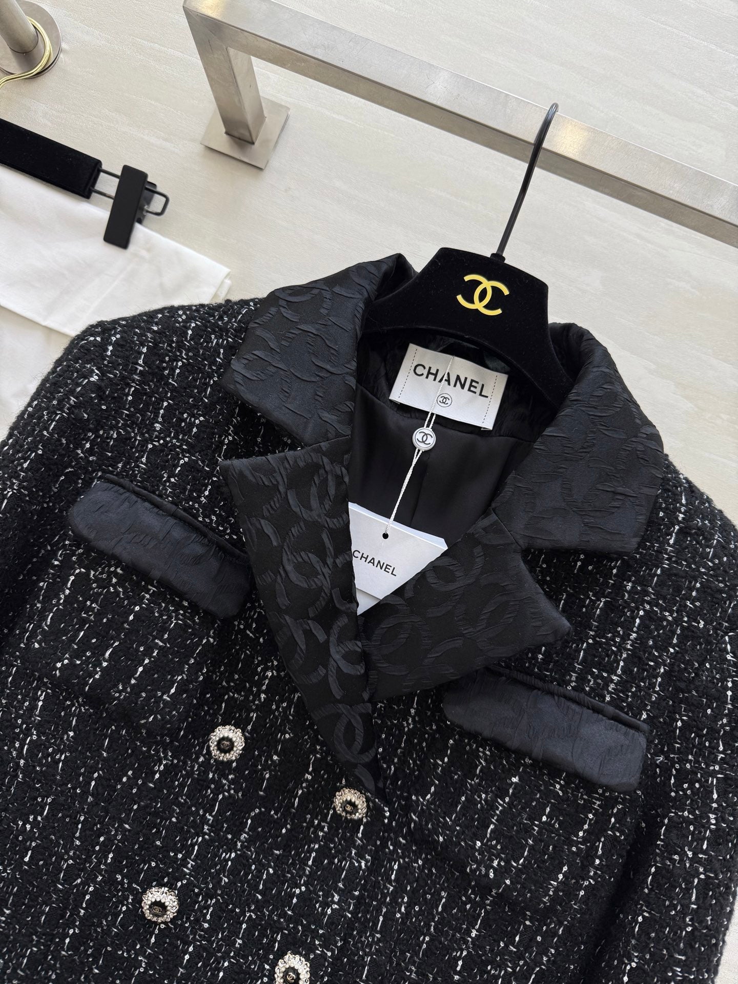 CC Jacket Black Silver Blend Tweed 344806