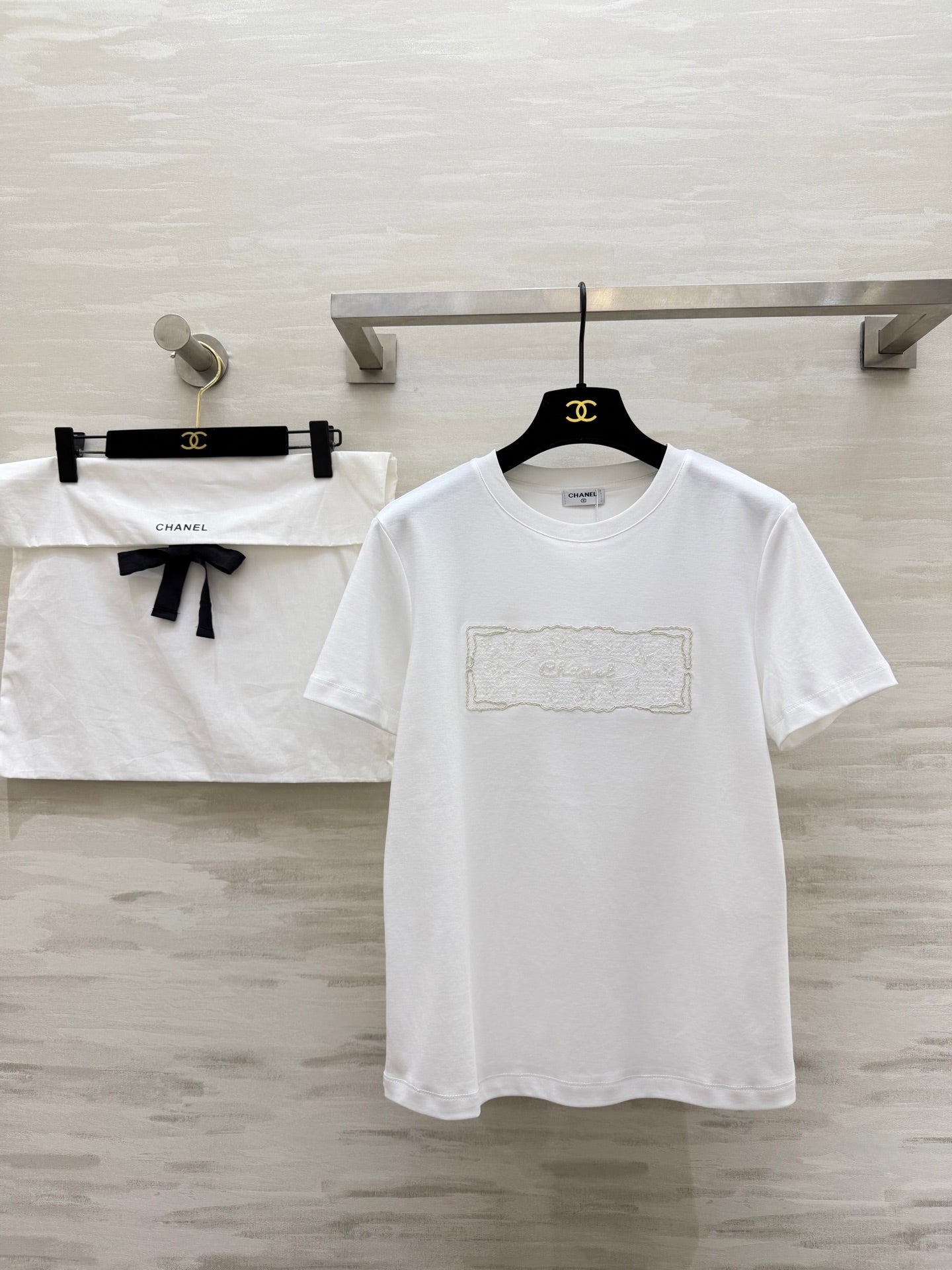 CC 26s Embroidered T-Shirt White Cotton 363663