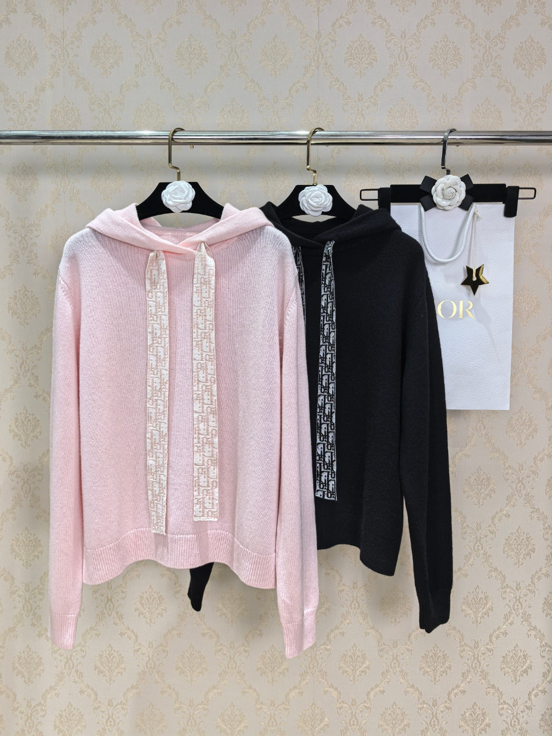 CD 26s Hooded Knit Sweatshirt Wool Cashmere 424826