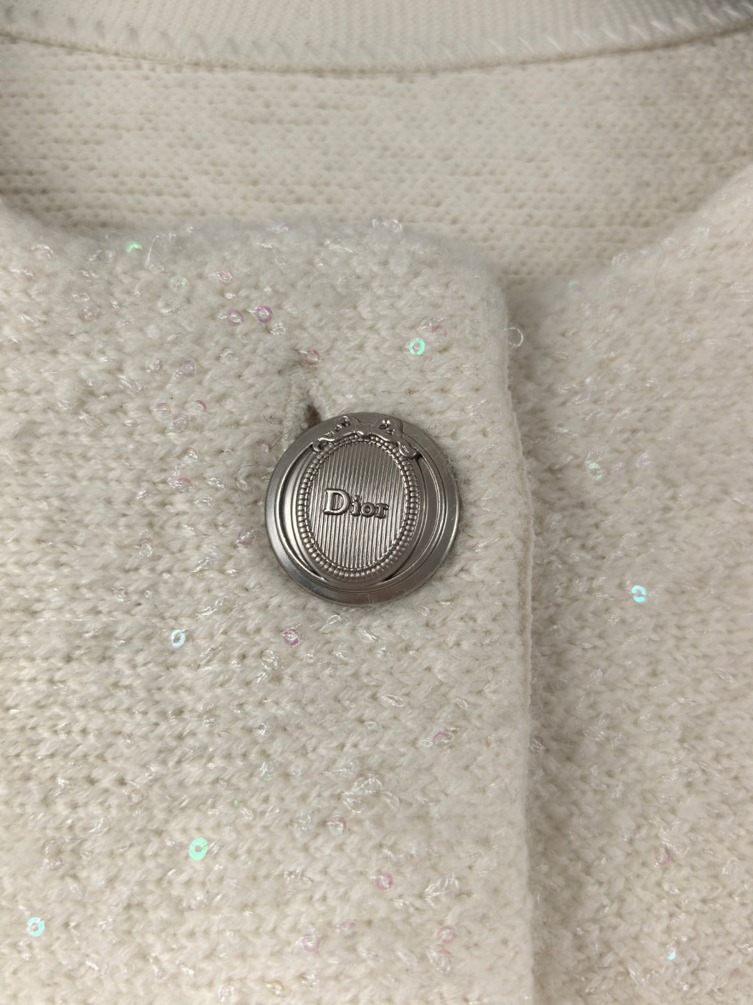 Dior 2026 Flared Bell Sleeves Peplum Cardigan Jacket Virgin Wool Blend 438241