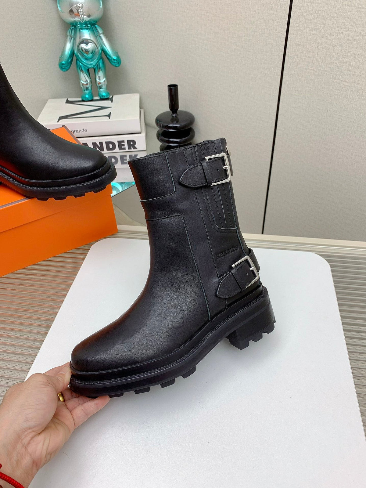 HM 26s Jaime Ankle Boots Black Leather 160383
