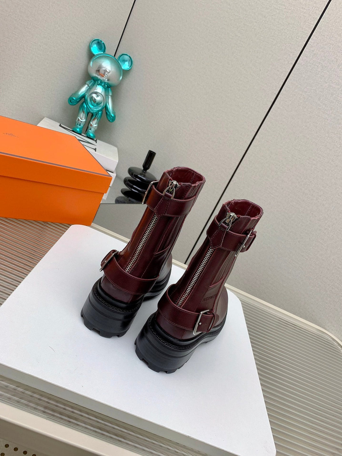 HM 26s Jaime Ankle Boots Burgundy Leather 160385