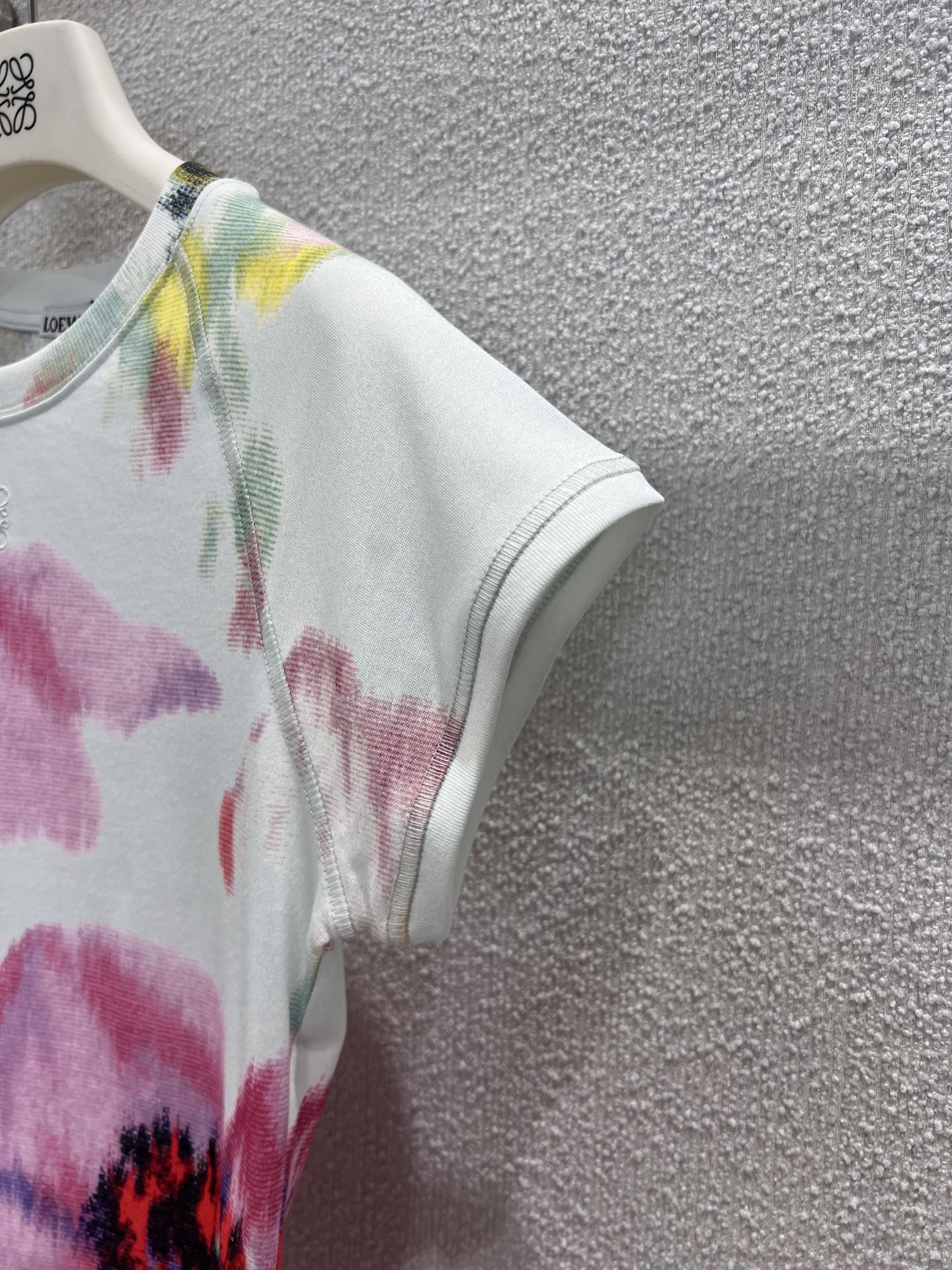 Loewe 25 Floral Ombré Crewneck Short-sleeved T-shirt Cotton Viscose 222659