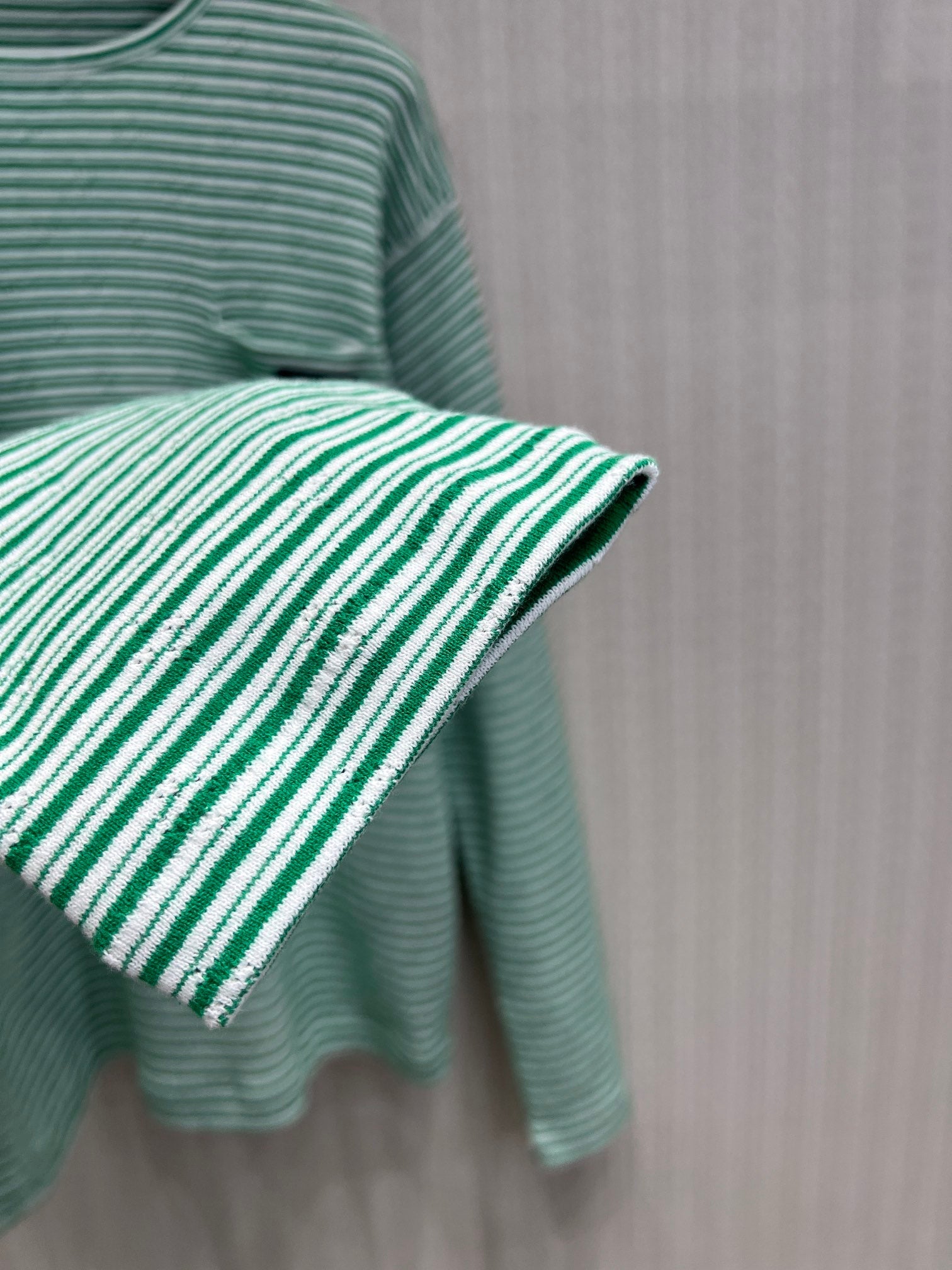 Miu 26s T-shirt Long-Sleeved Teal Green Cotton 370135