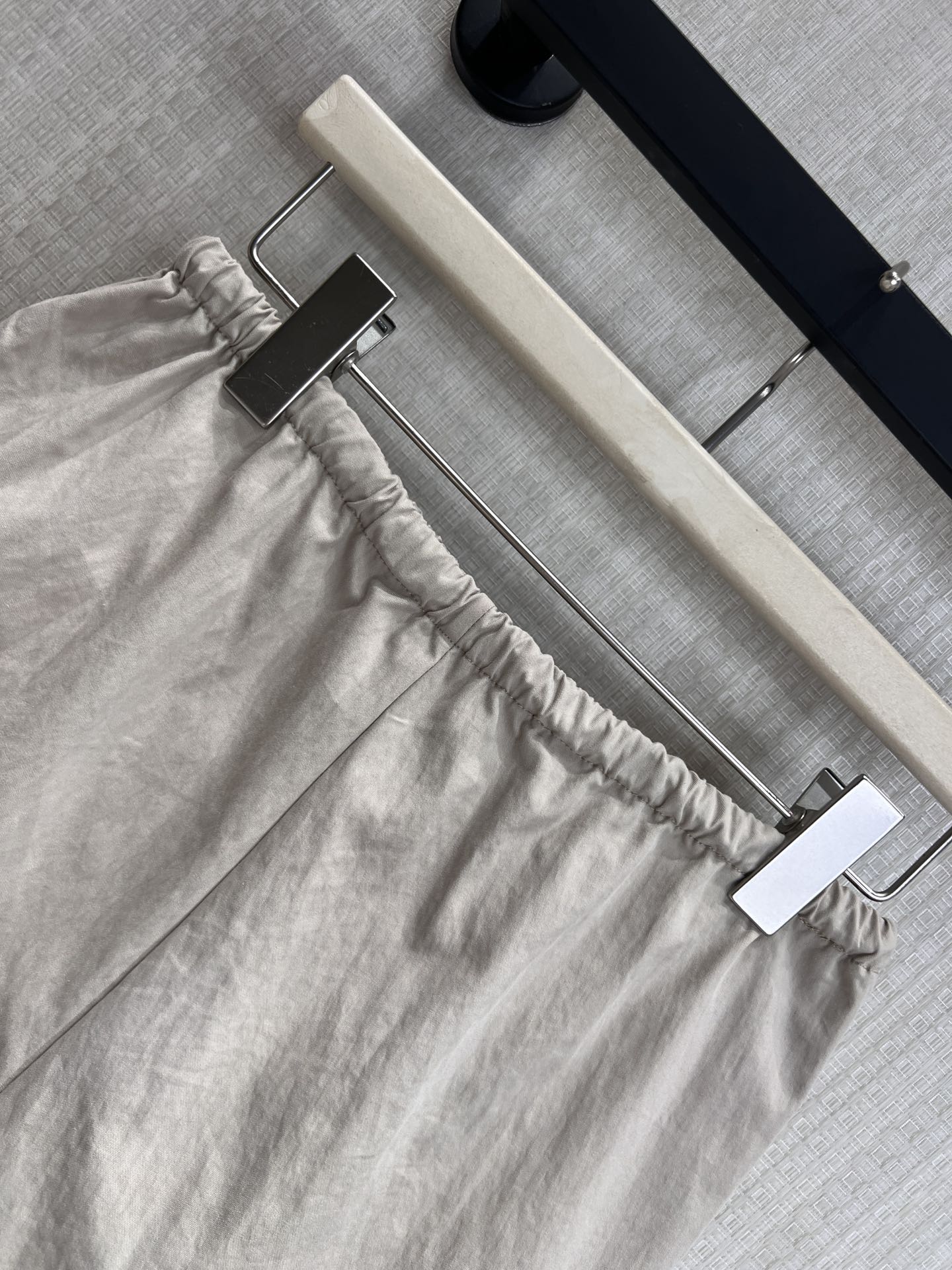 Miu 26s Shorts Light Grey Technical Fabric 370115