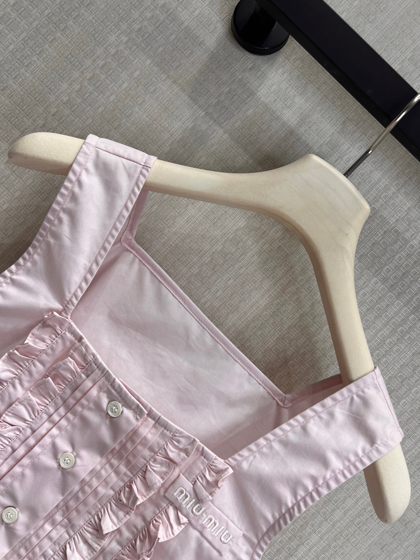 Miu Poplin Crop Top Alabaster Pink Cotton