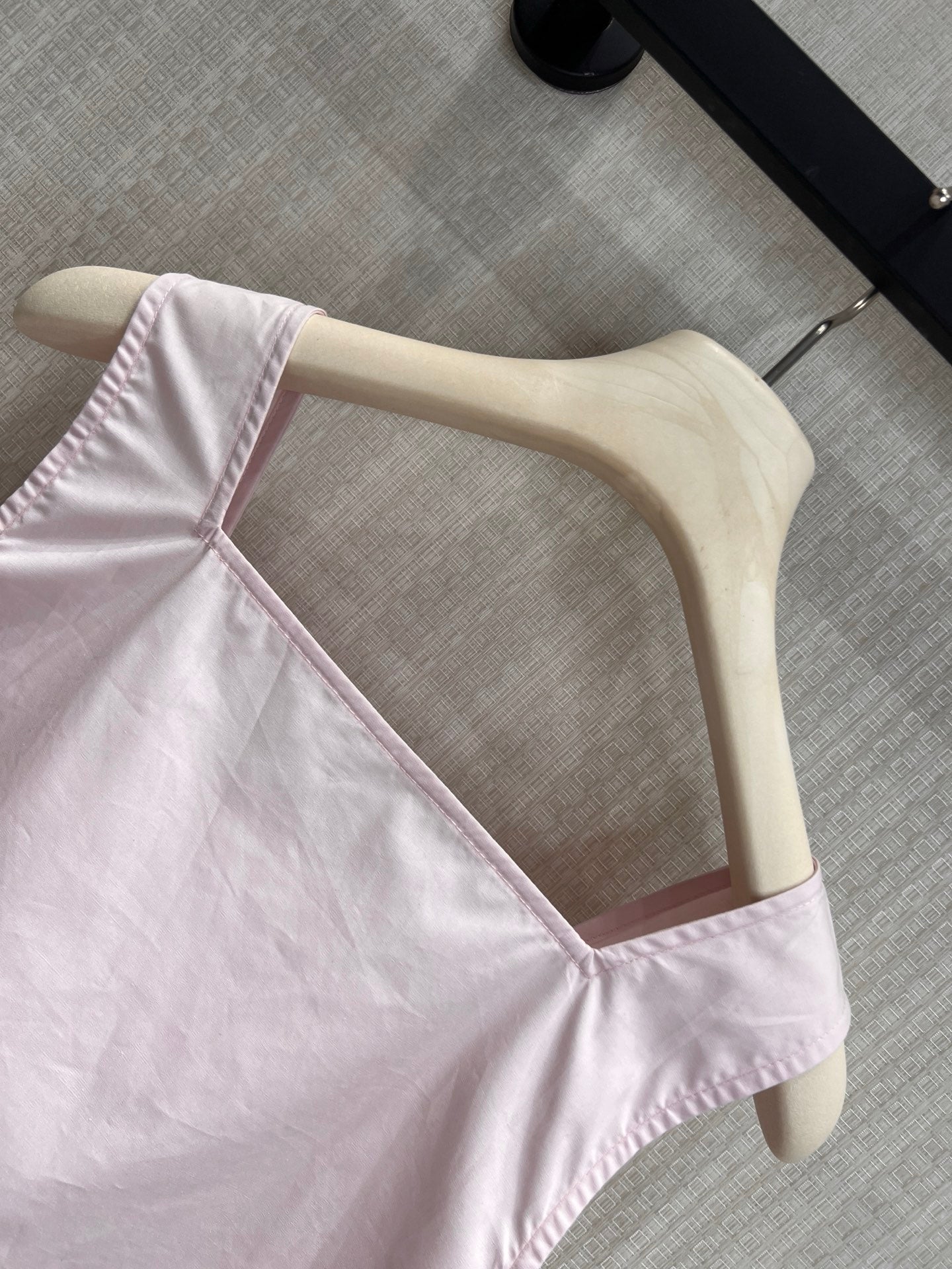 Miu Poplin Crop Top Alabaster Pink Cotton
