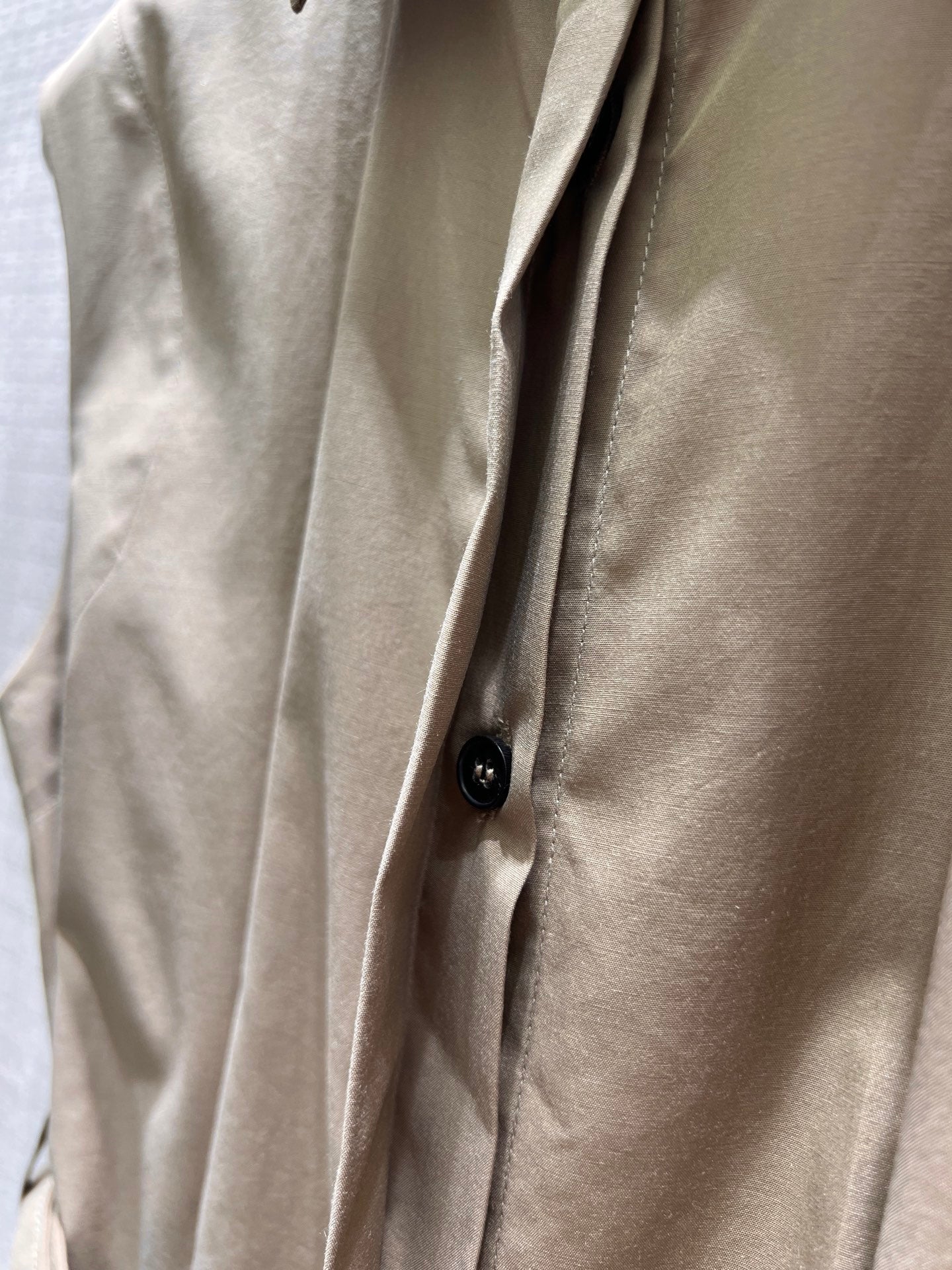 Brunello Cucinelli 26s Belted Shirt Dress Taupe Polyamide Cotton 397703