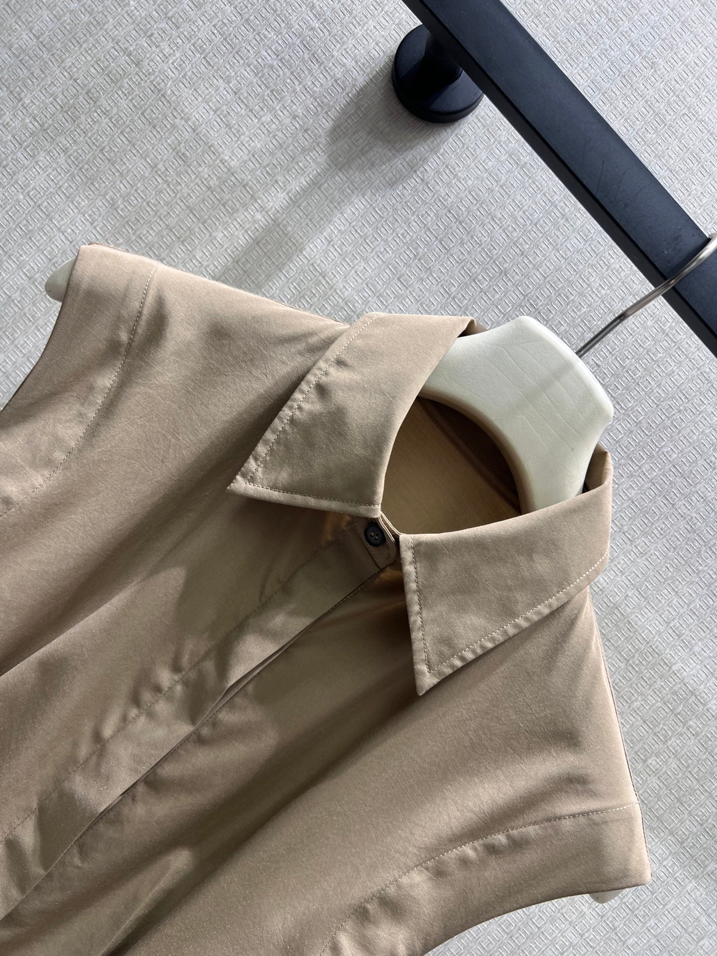 Brunello Cucinelli 26s Belted Shirt Dress Taupe Polyamide Cotton 397703