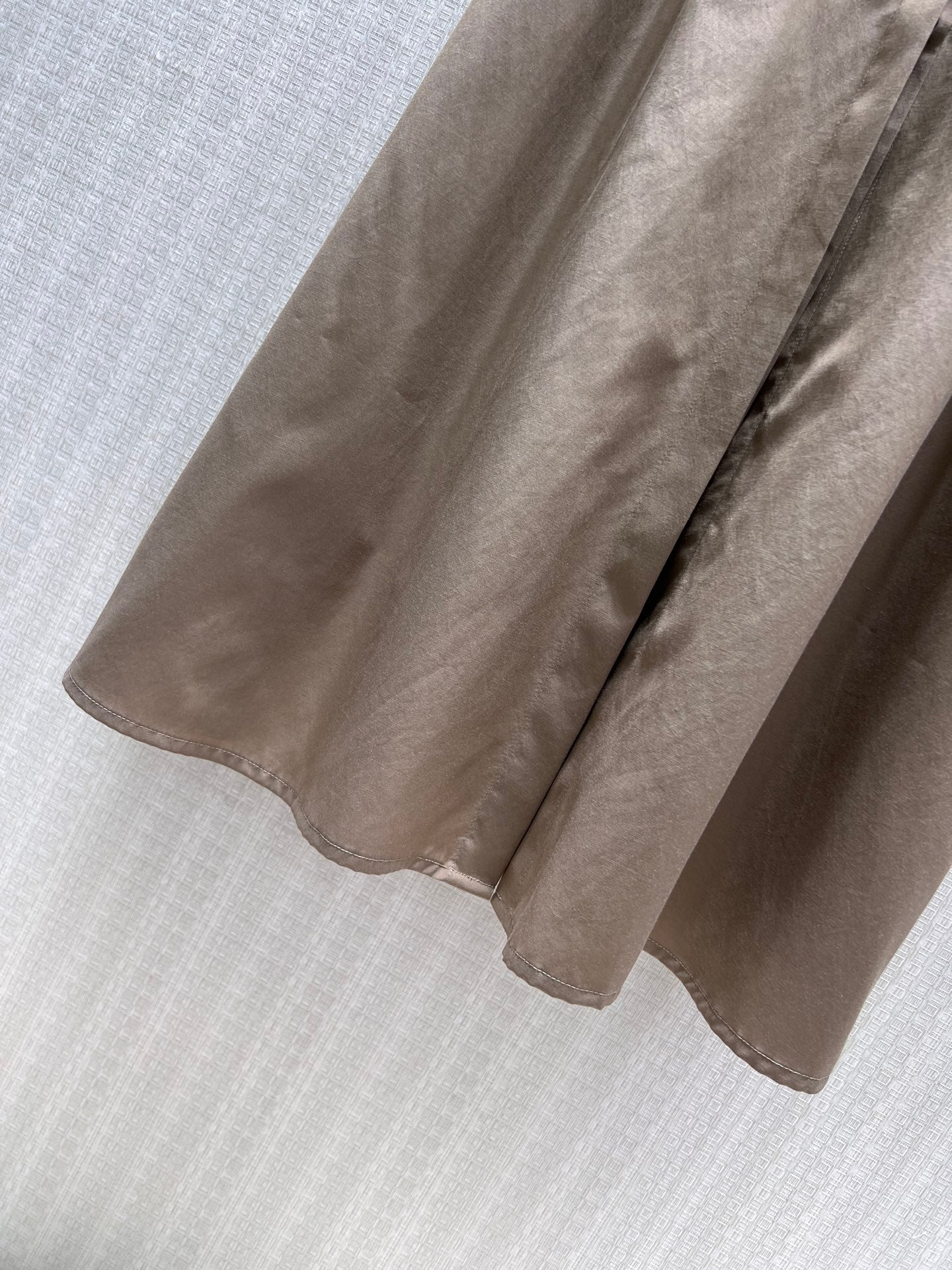 Brunello Cucinelli 26s Belted Shirt Dress Taupe Polyamide Cotton 397703
