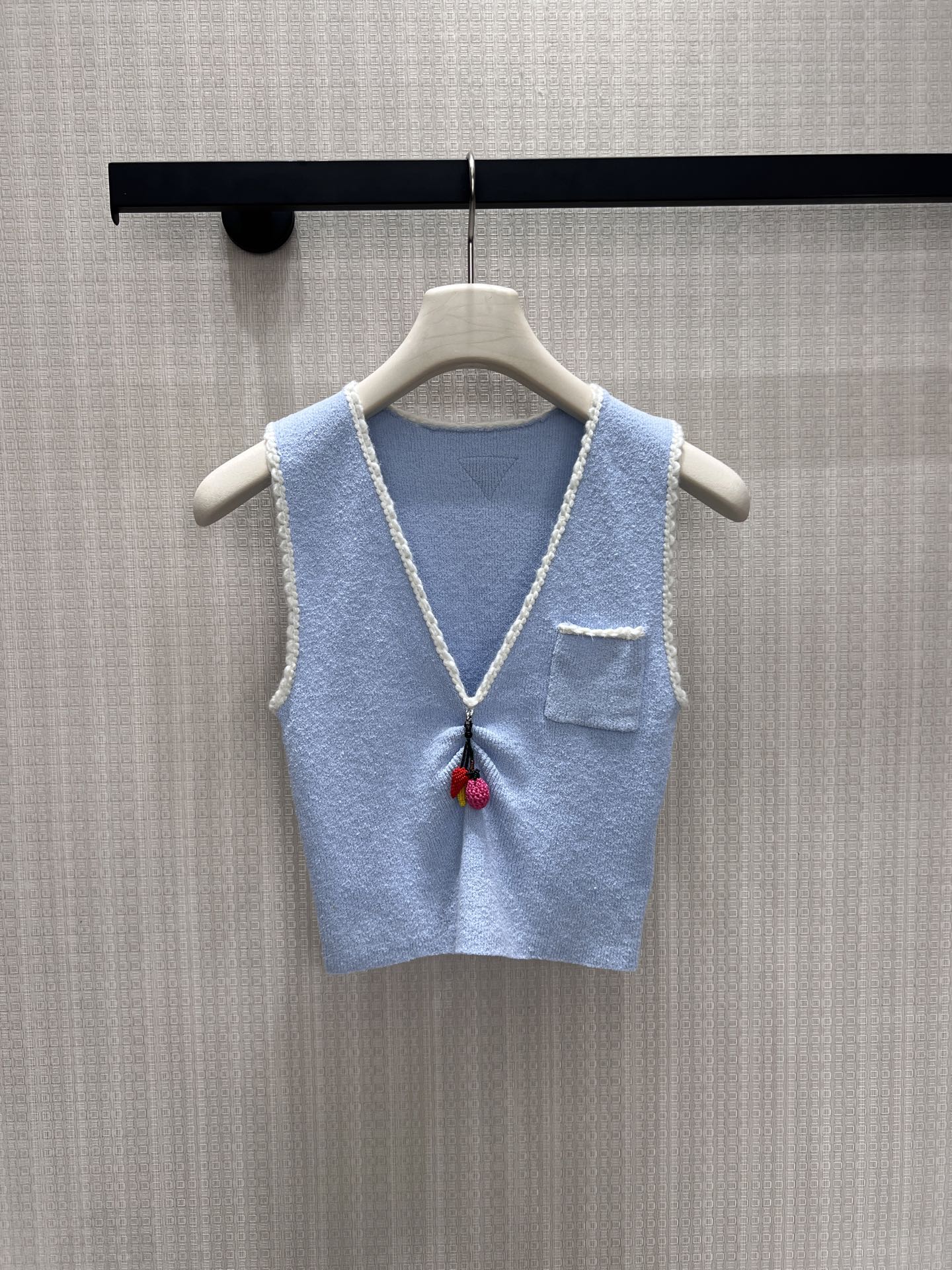 Prada Cotton Bouclé Crop Top 400577