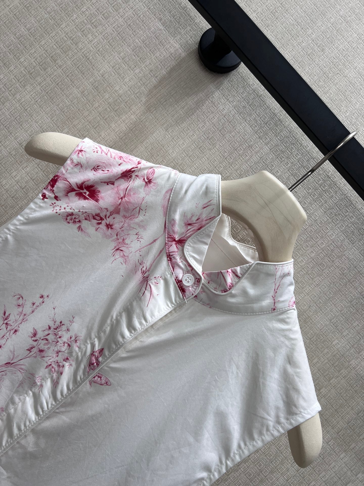 CD 26s Dioriviera Short Flared Dress White Pink Cotton 402809