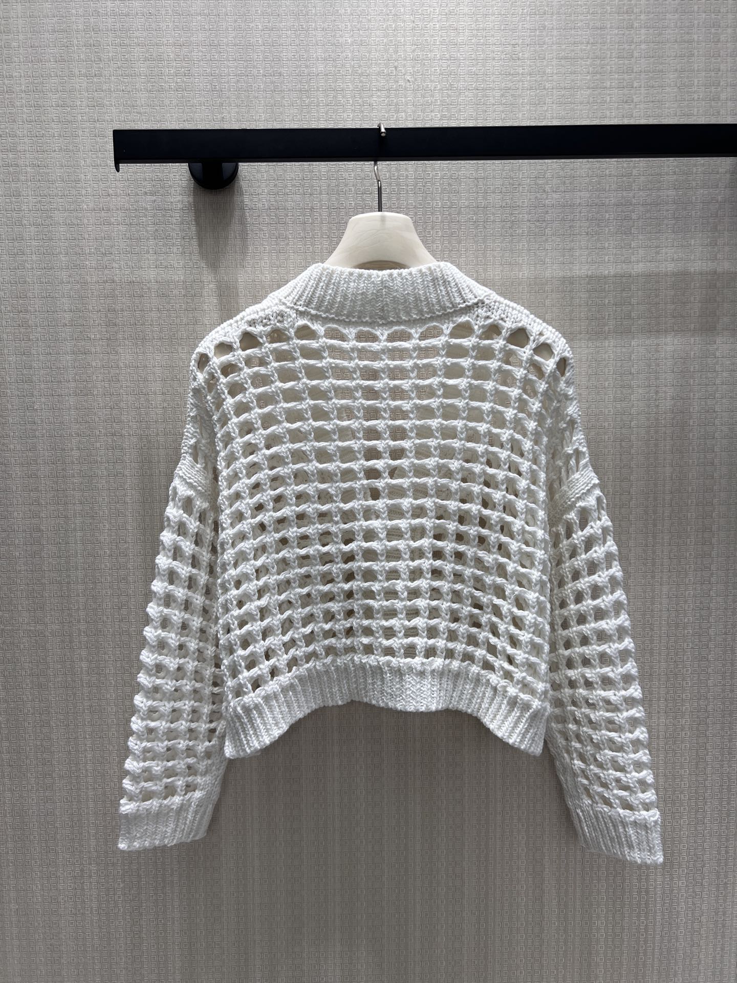 BC Net Cardigan White Jute Cotton Nylon 402801