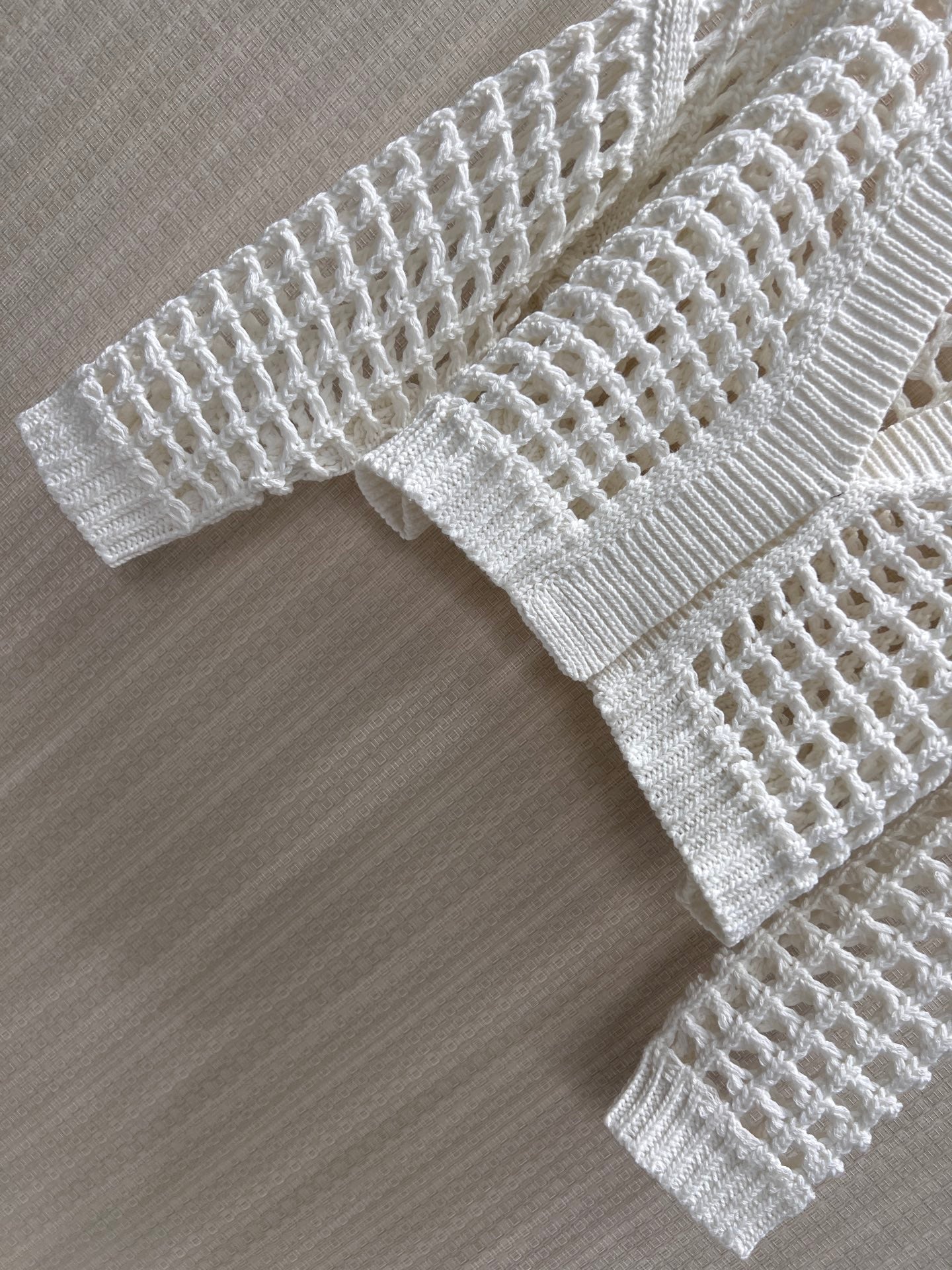 BC Net Cardigan White Jute Cotton Nylon 402801