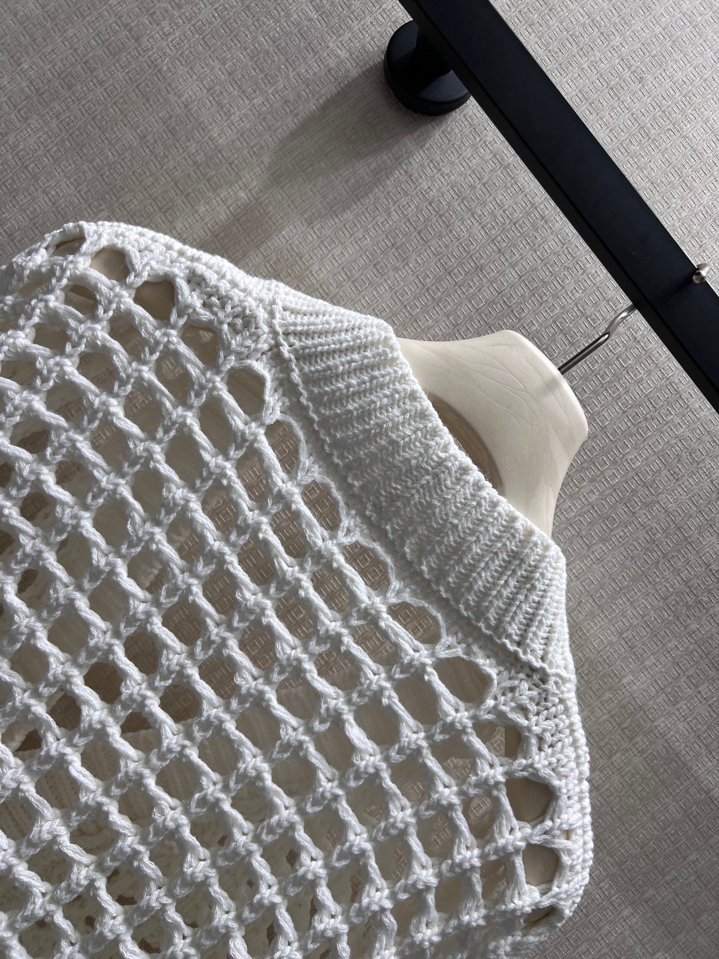 BC Net Cardigan White Jute Cotton Nylon 402801