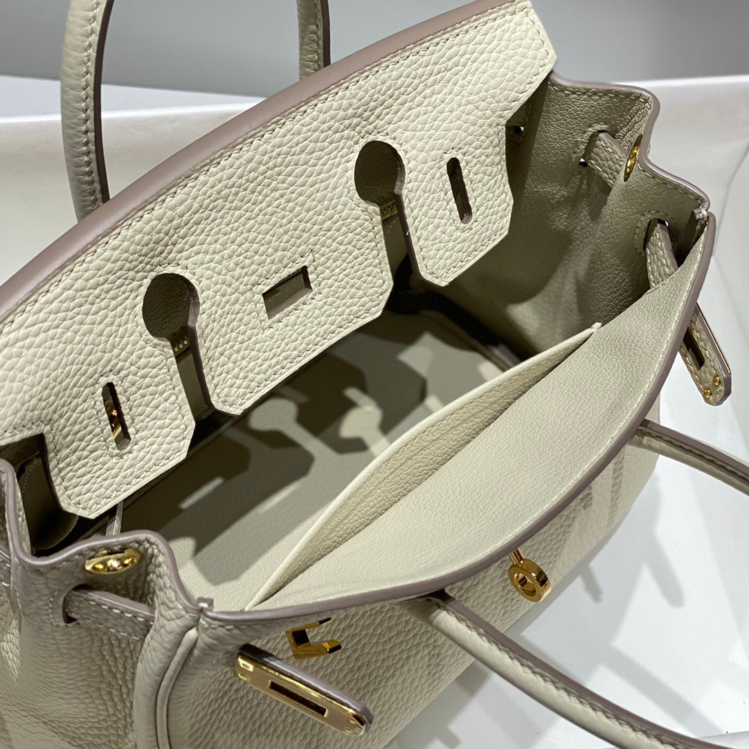 HM Birkin 20cm Craie Togo Leather Gold Hardware