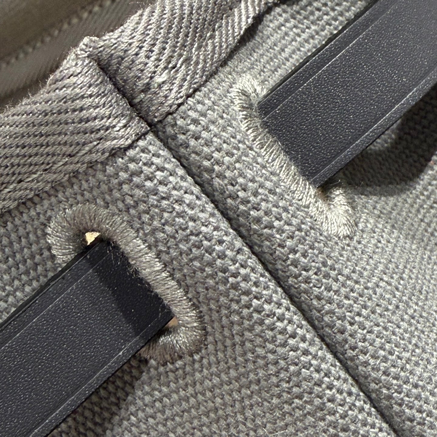 HM Mini Herbag Gold Buckle 20 Gray Canvas and Hunter Cowhide 243270
