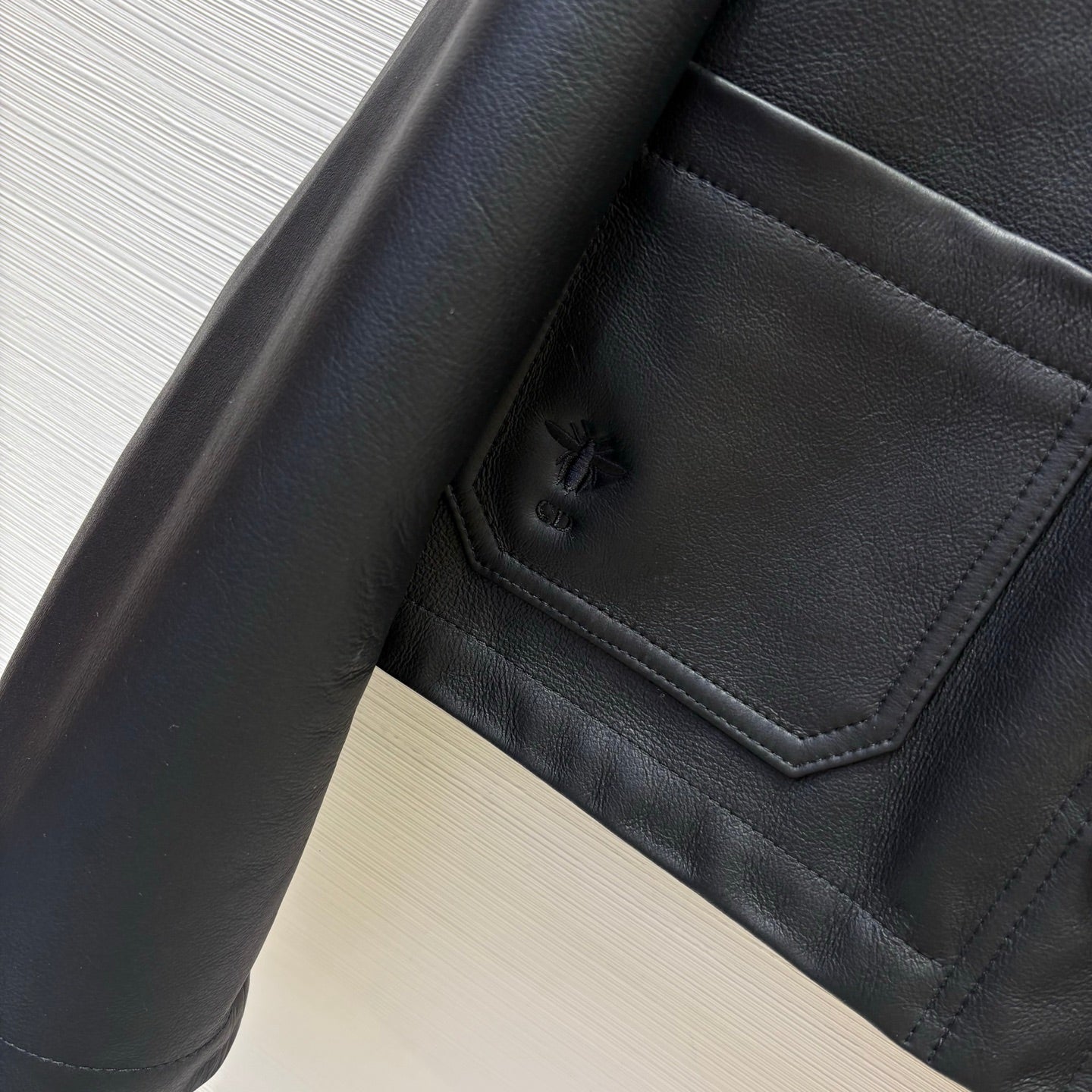 CD 25 Fur Leather Coat Black And Brown Earth