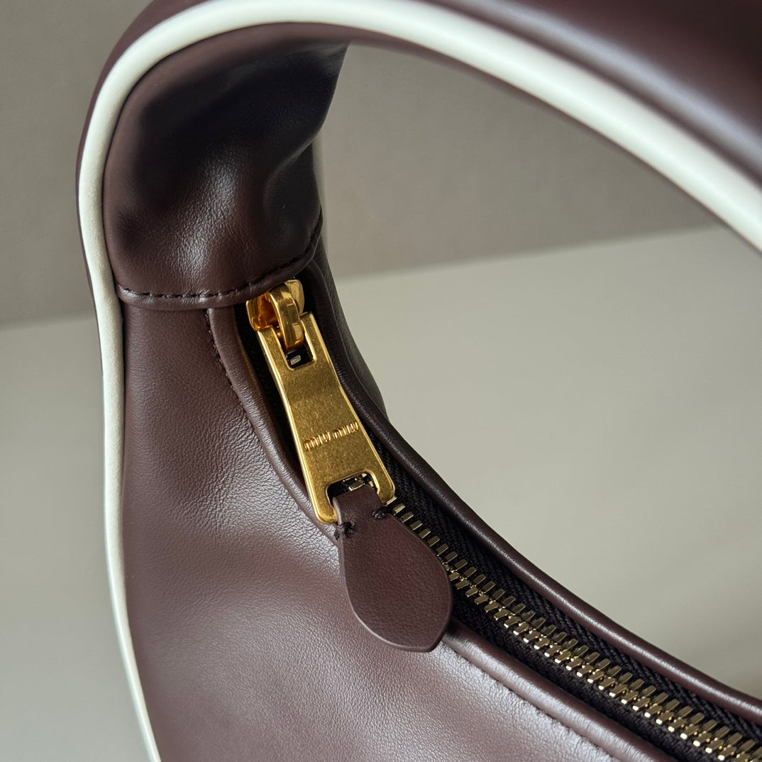 MiuMiu Wander Crescent Bag 22cm Leather