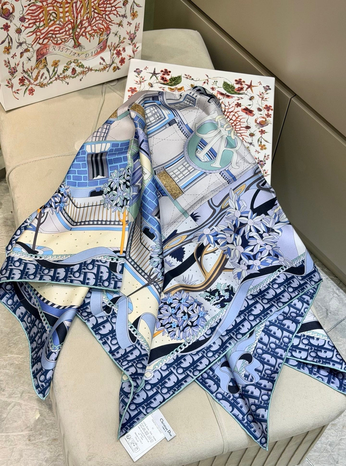 Dior 26s Scarf 90cm In Silk 311992