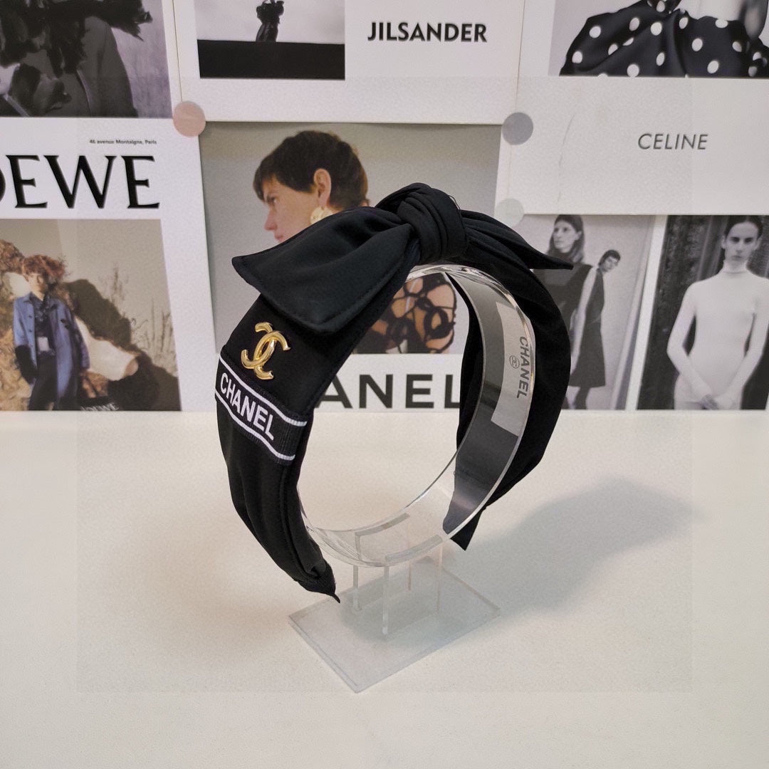 BLACK FABRIC HAIRBAND 124634