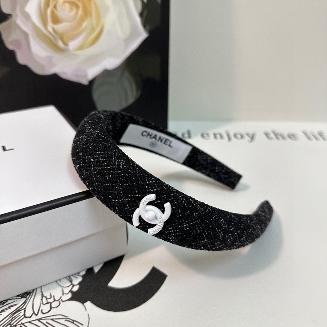 BLACK TWEED HAIRBAND 124639