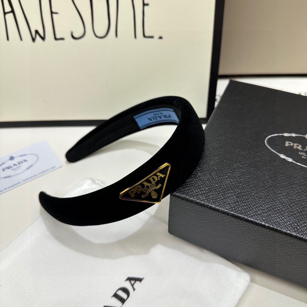 THICK HEADBAND IN BLACK VELVET 299364