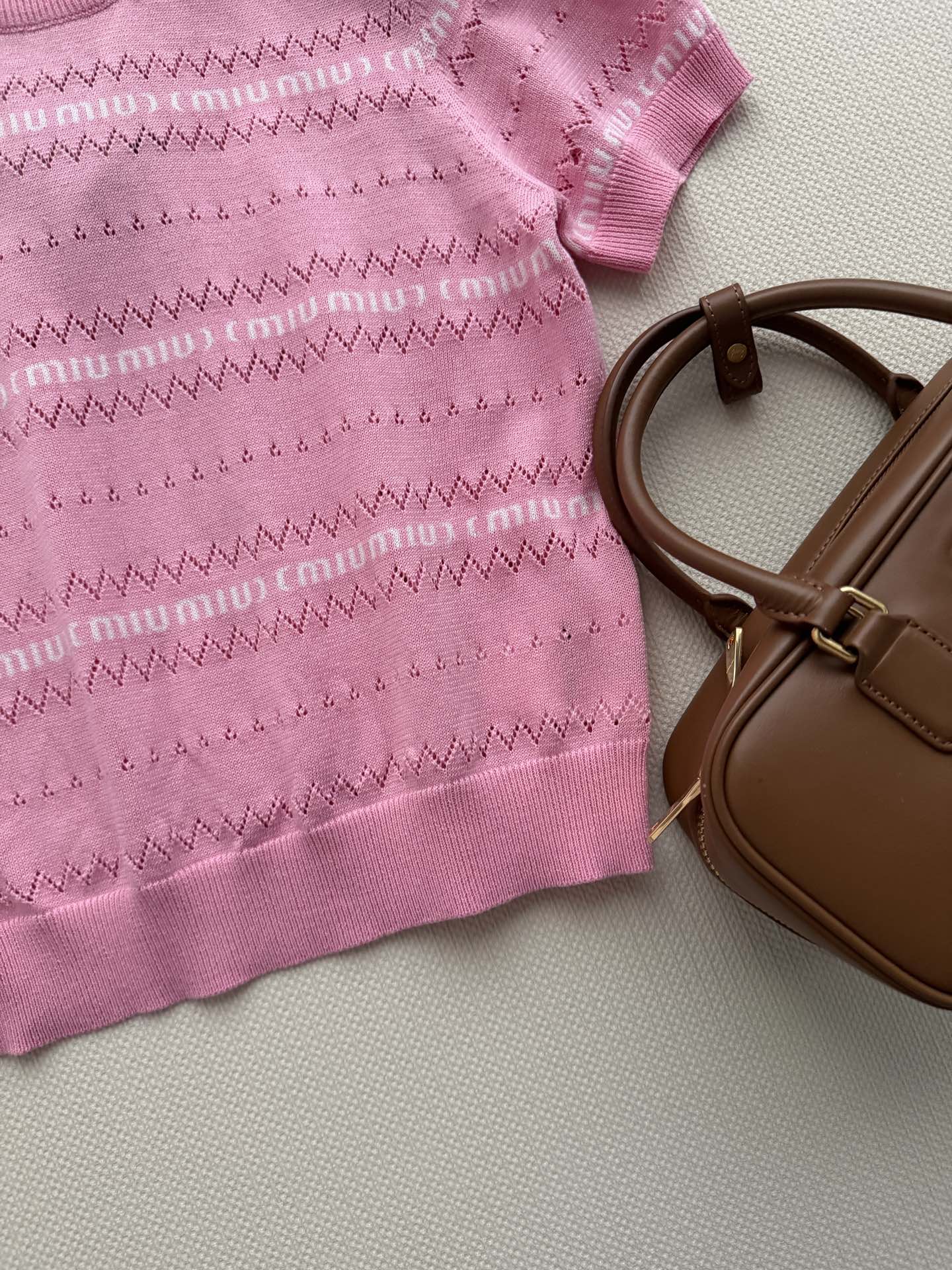 Miu 26s Pullover Pink Knit 363760