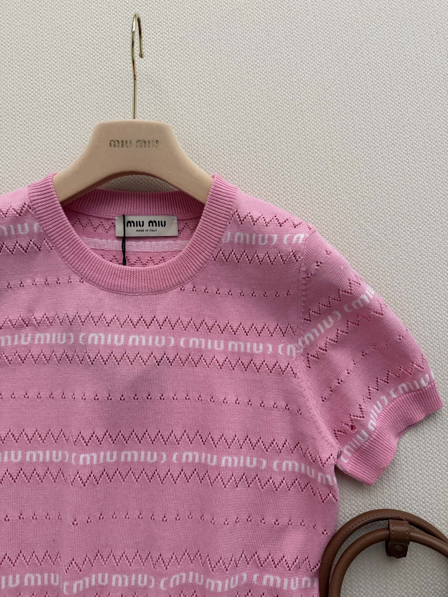 Miu 26s Pullover Pink Knit 363760