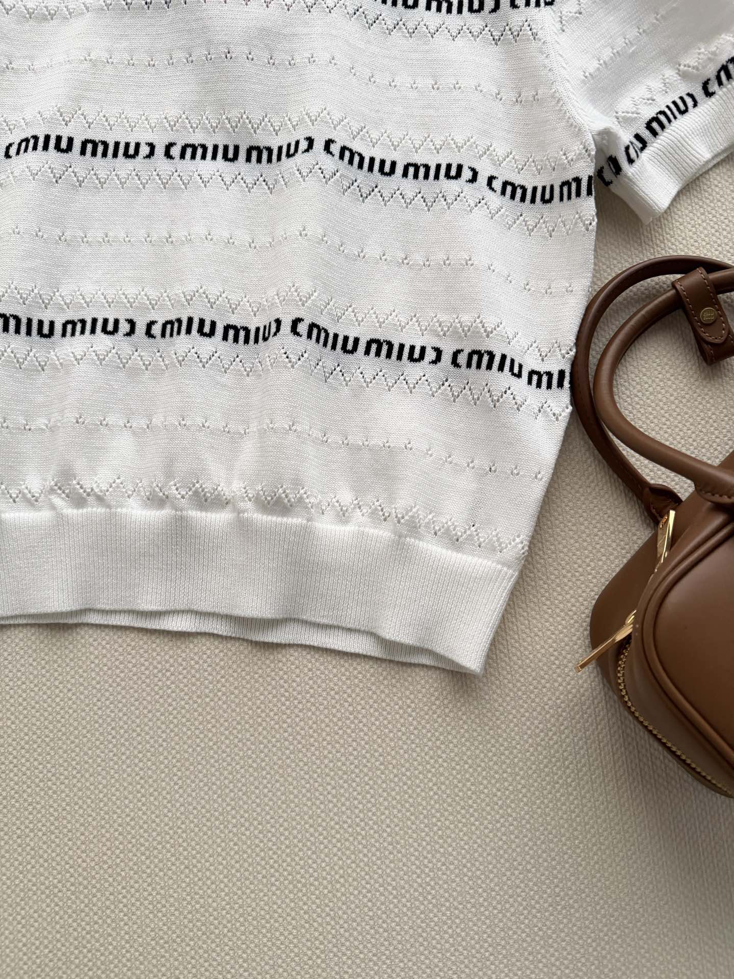 Miu 26s Pullover Black White Knit 363761