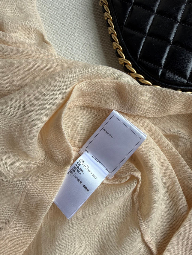 Chanel 26s Sleeveless Linen Top Style 1211