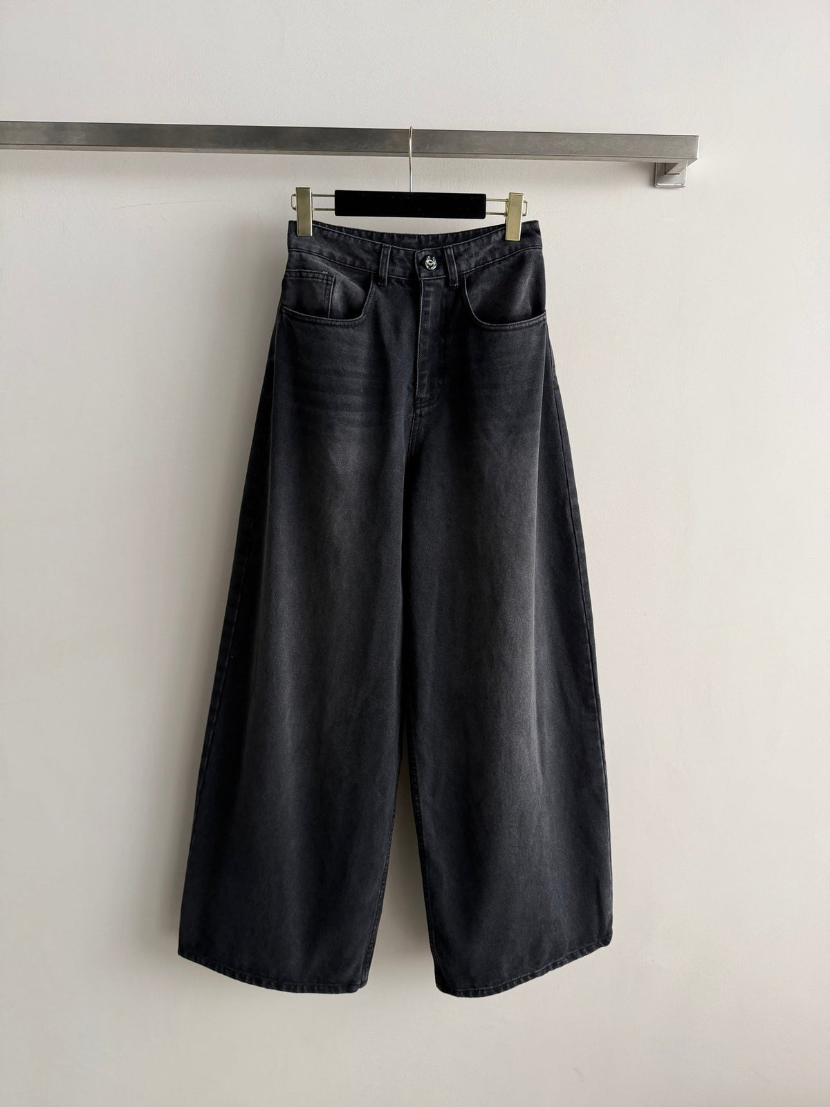 Chanel 26s High-Waist Wide-Leg Pants 1432