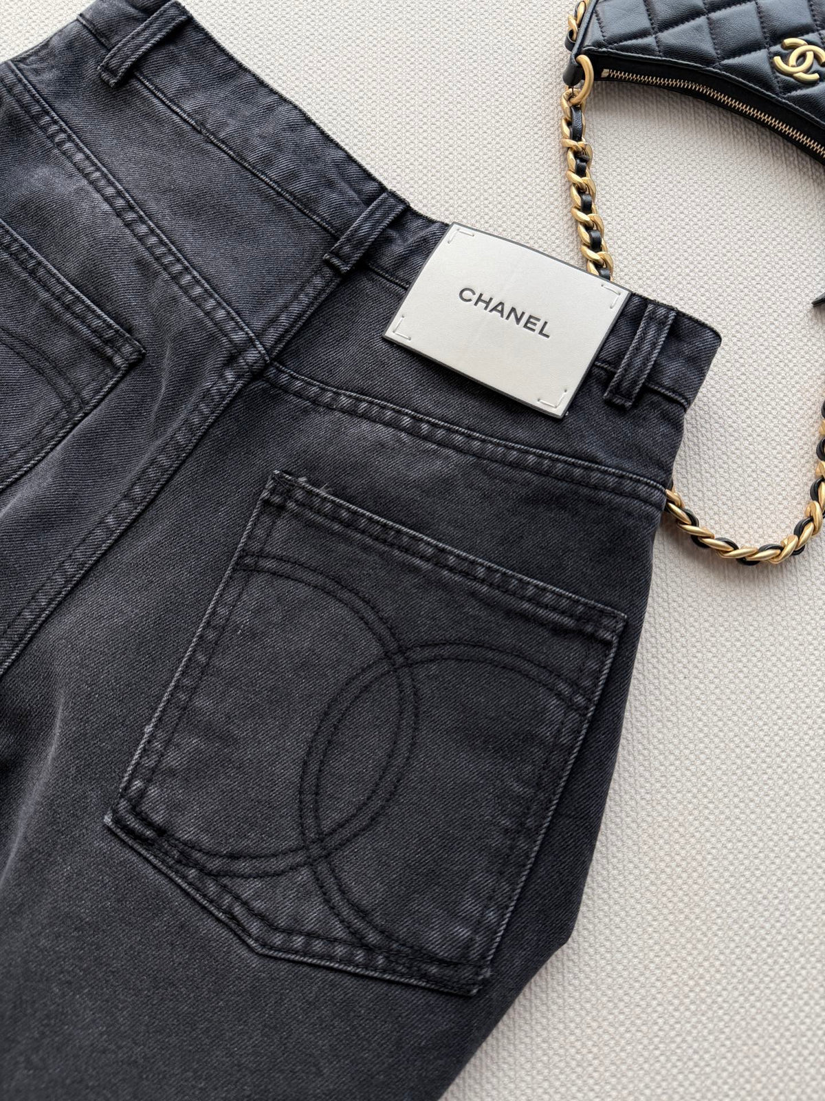 Chanel 26s High-Waist Wide-Leg Pants 1432