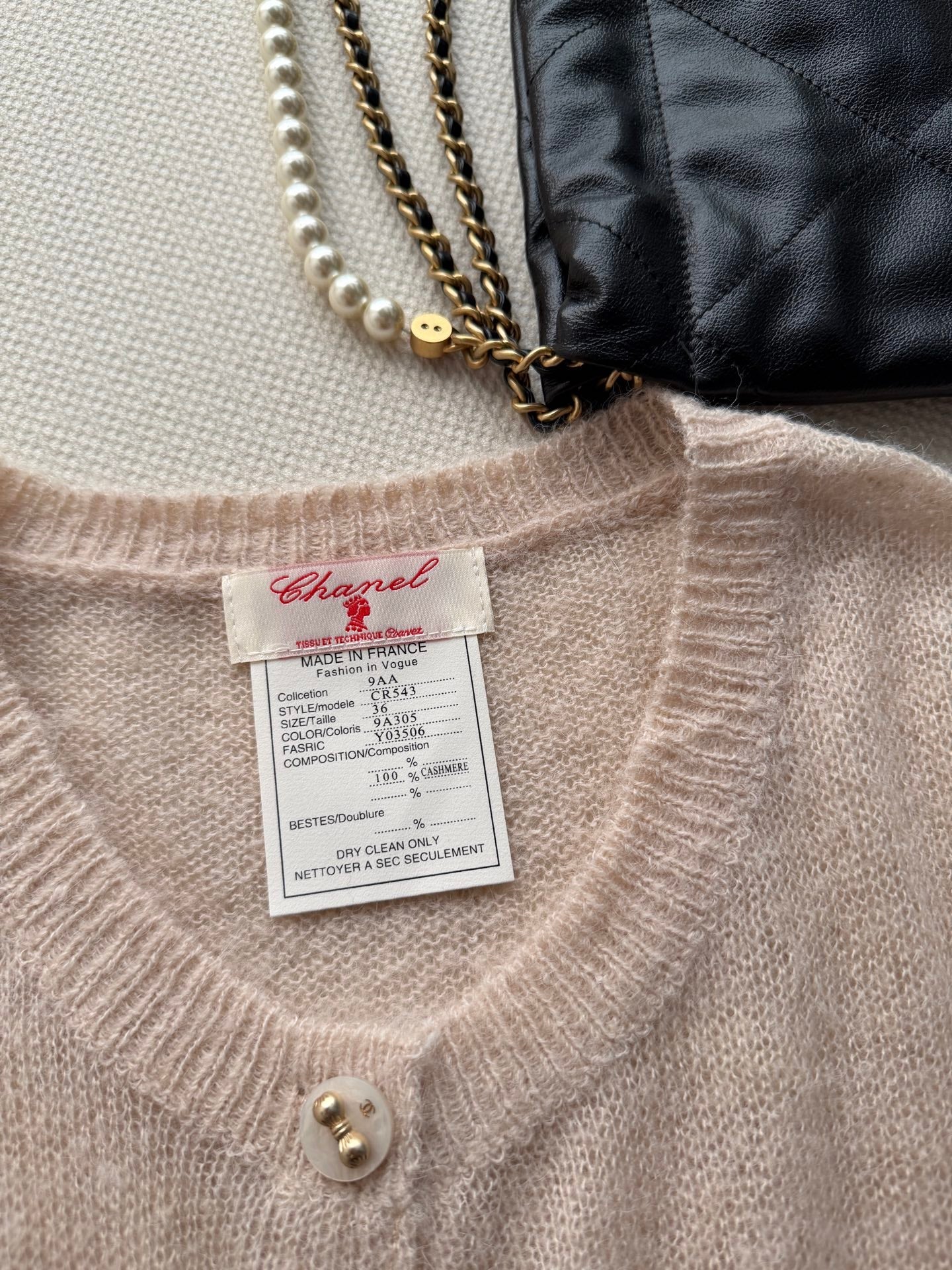 CC 26s Knit Cardigan Nude Pink Wool 417876