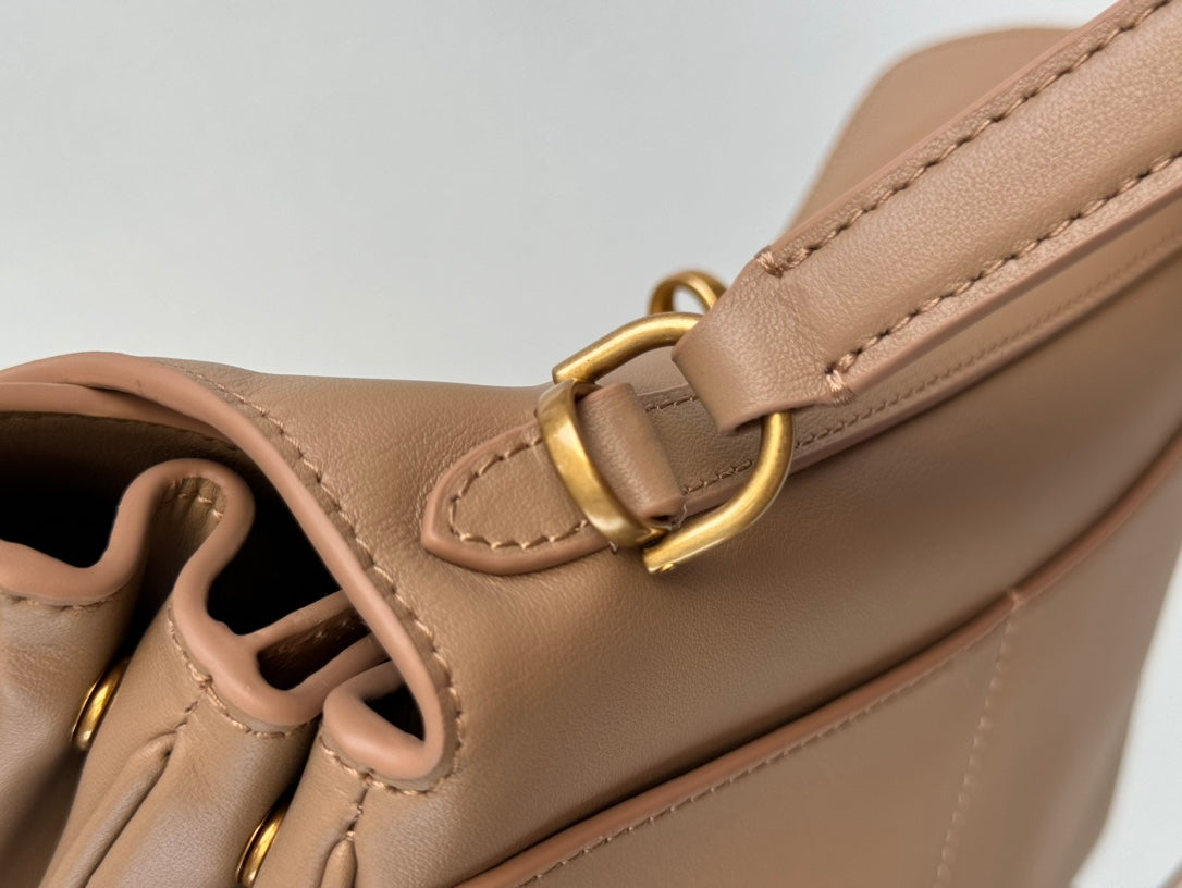 Balenciaga 2025 Rodeo Bag 40cm Milk Tea Smooth Calfskin