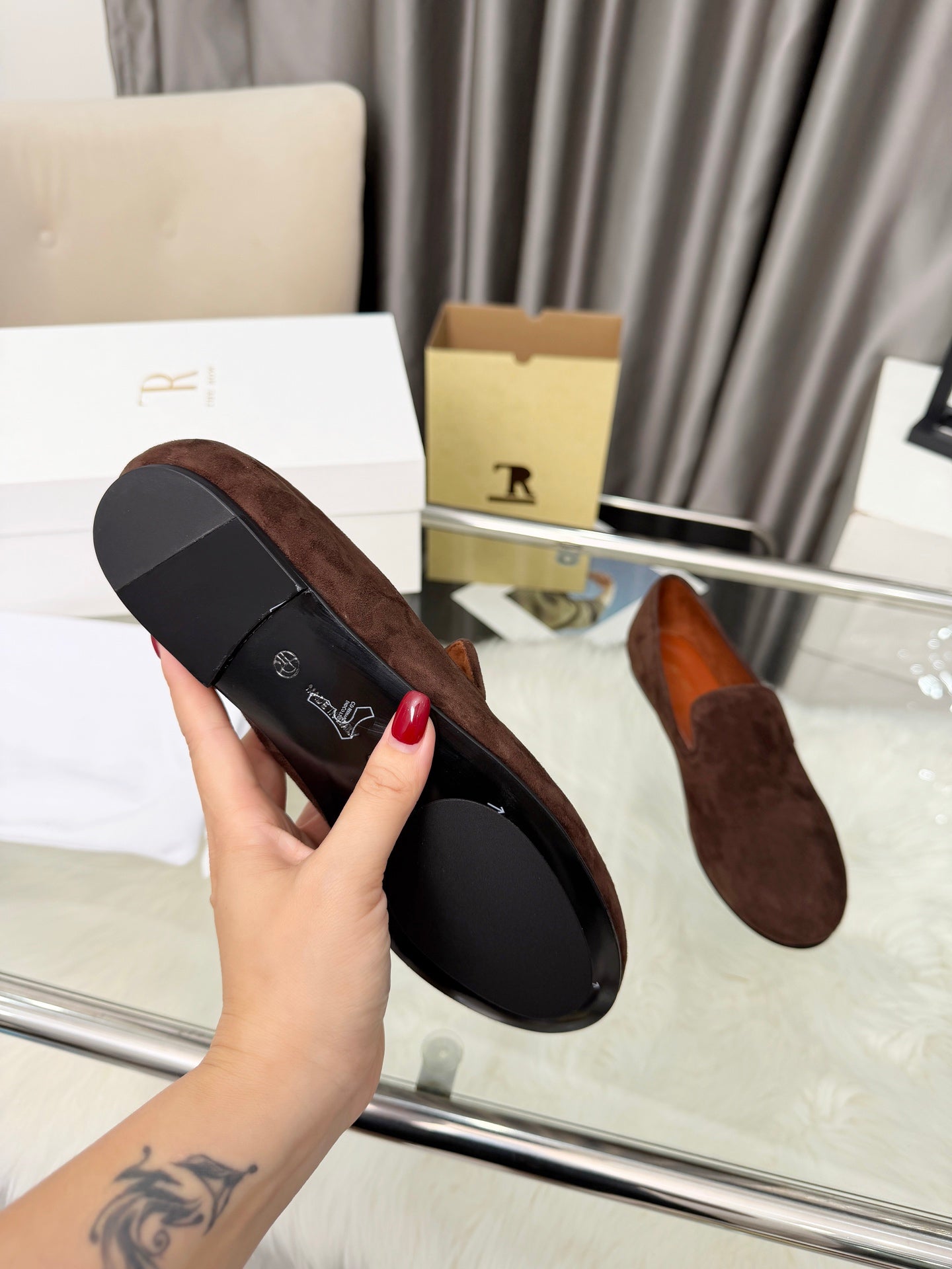 TR Adam Loafer Two Loafer Coffee Suede 832651
