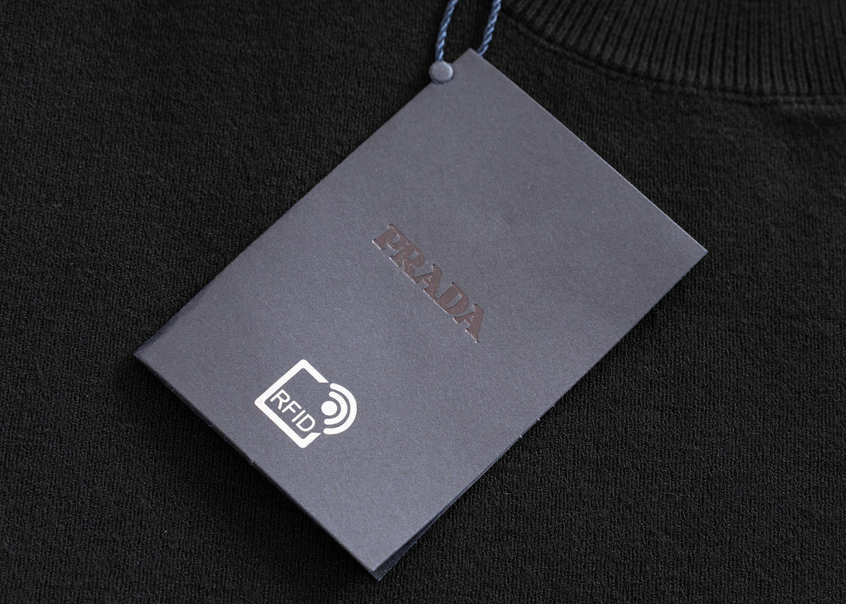 Prada 26s Men Triangle Logo Crewneck Sweater Knitwear 434245