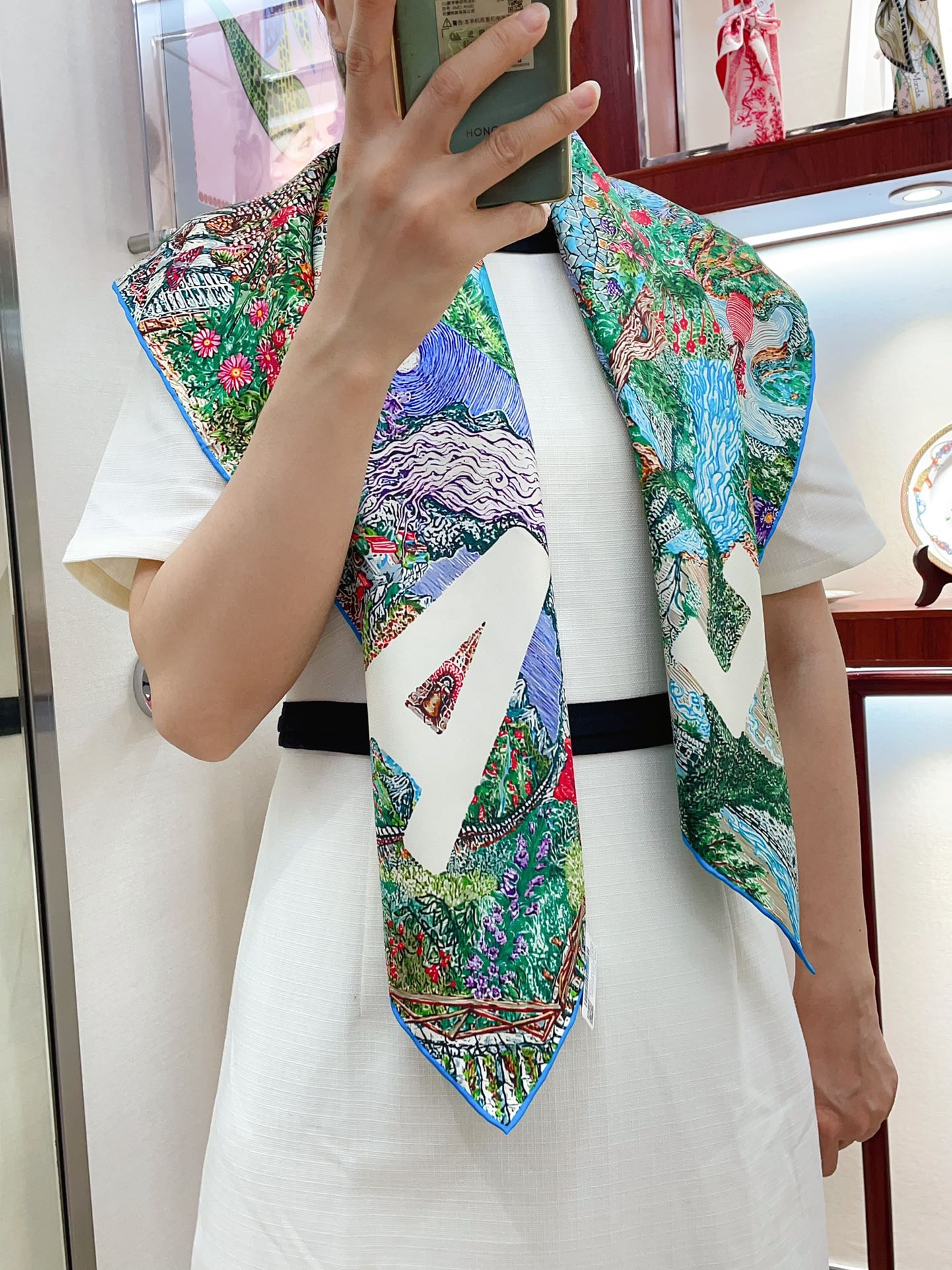 Eleftheria Scarf 90 CM In Colorful Silk Twill 193831