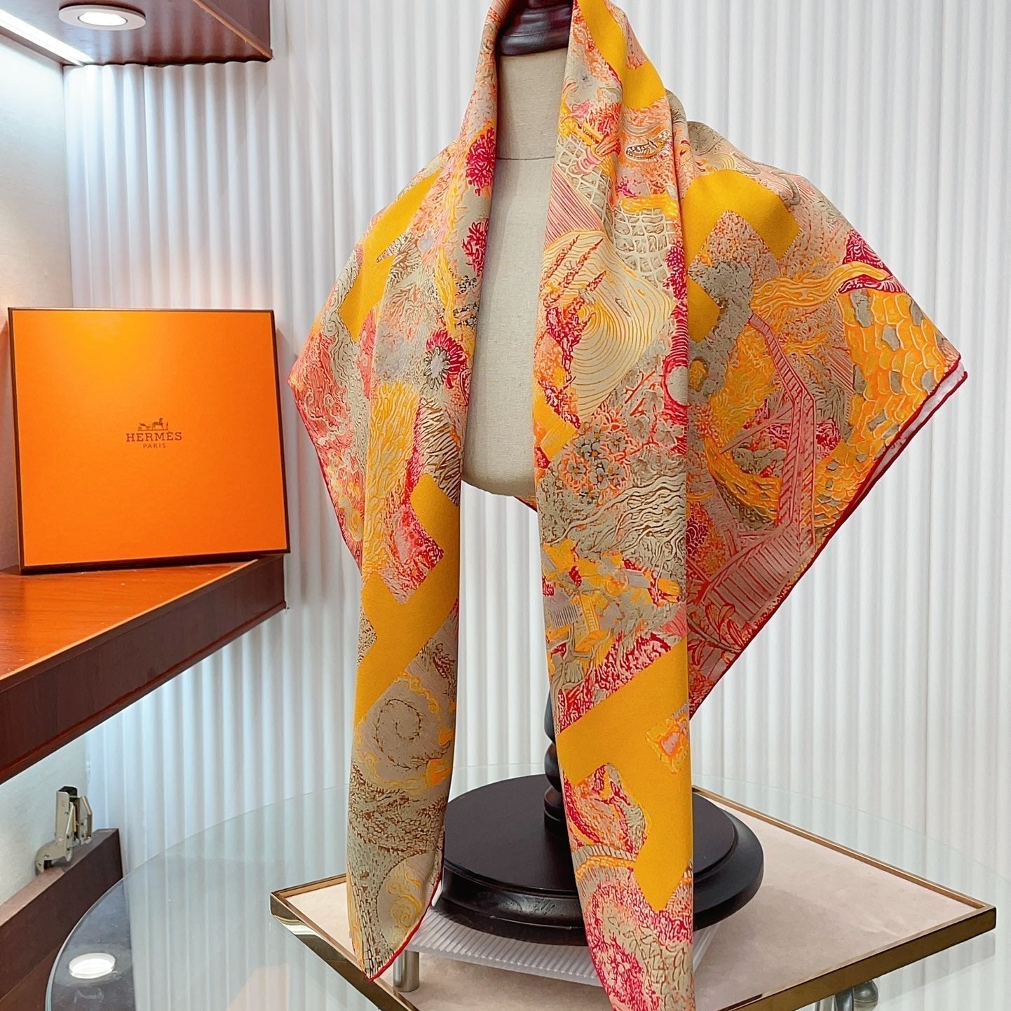Eleftheria Scarf 90 CM In Colorful Silk Twill 193833