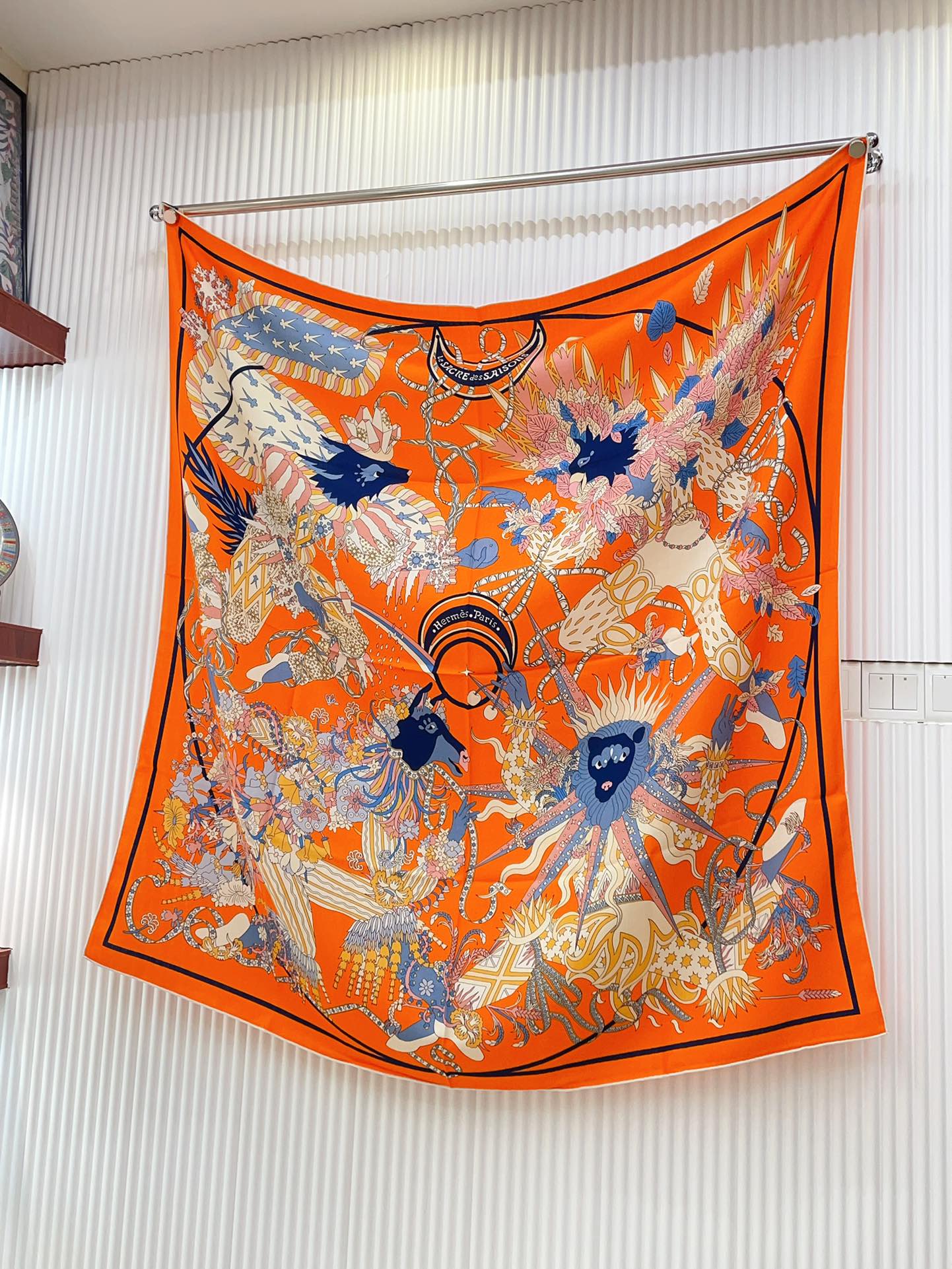 Le Sacre Des Saisons Scarf 140 CM In Colorful Cashmere And Silk 300431