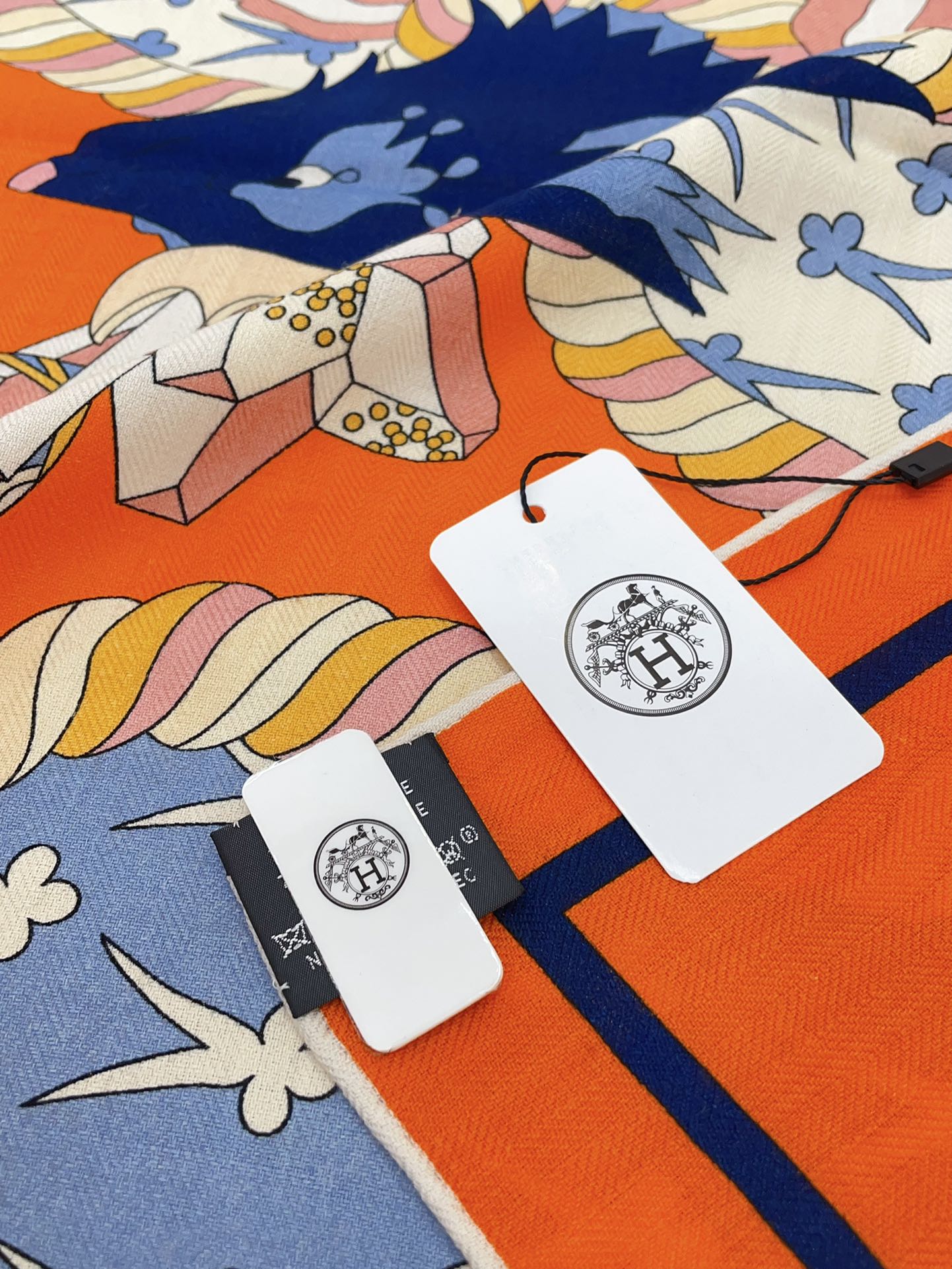 Le Sacre Des Saisons Scarf 140 CM In Colorful Cashmere And Silk 300431