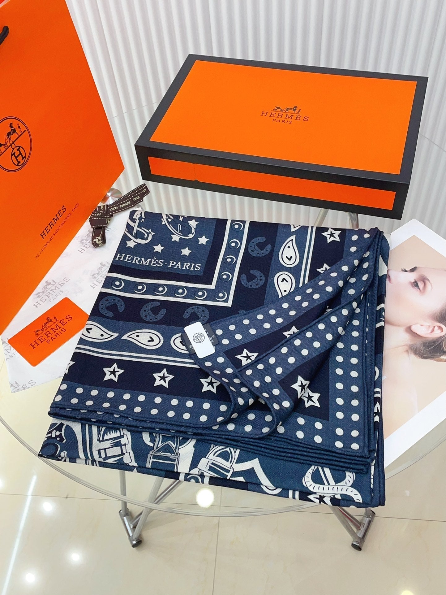 Cheval Punk Bandana Scarf 135 CM In Colorful Cashmere And Silk 304390