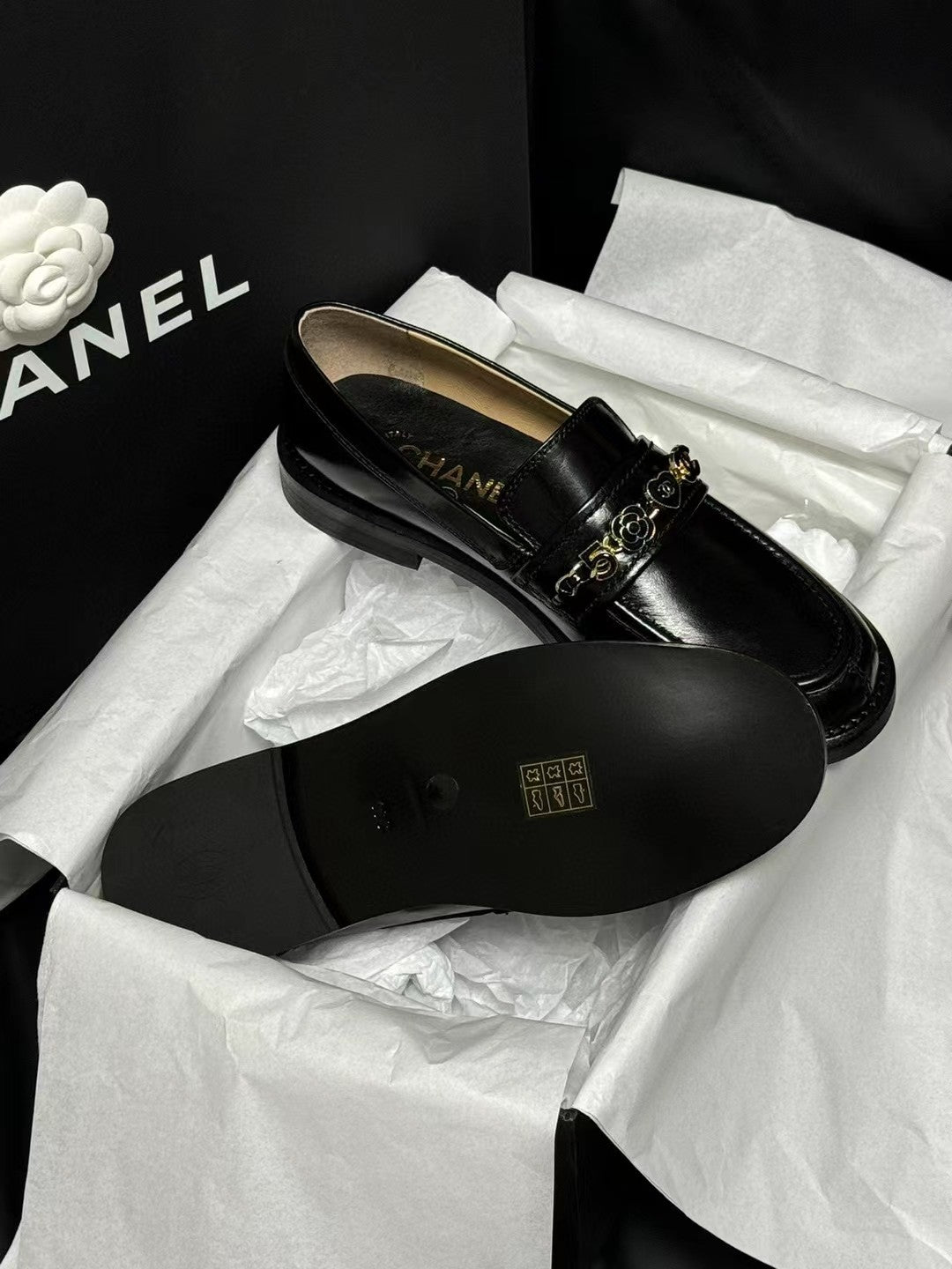 CC LOAFERS BLACK QUILTED CALFSKIN