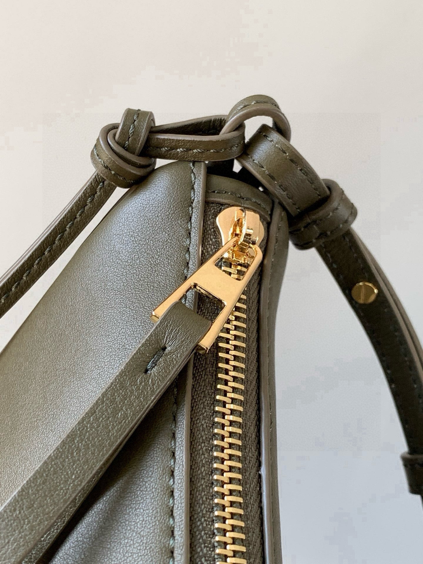 Loewe Mini Hammock Hobo Bag Taupe Calfskin