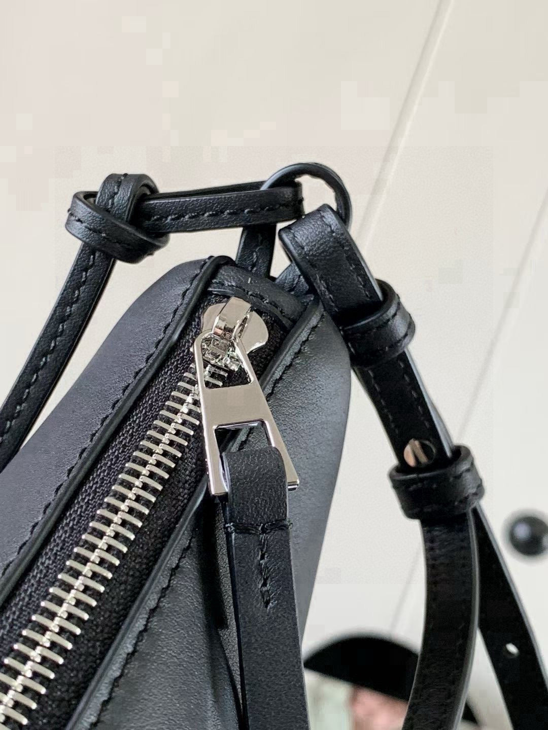 Loewe Mini Hammock Hobo Bag Black Calfskin