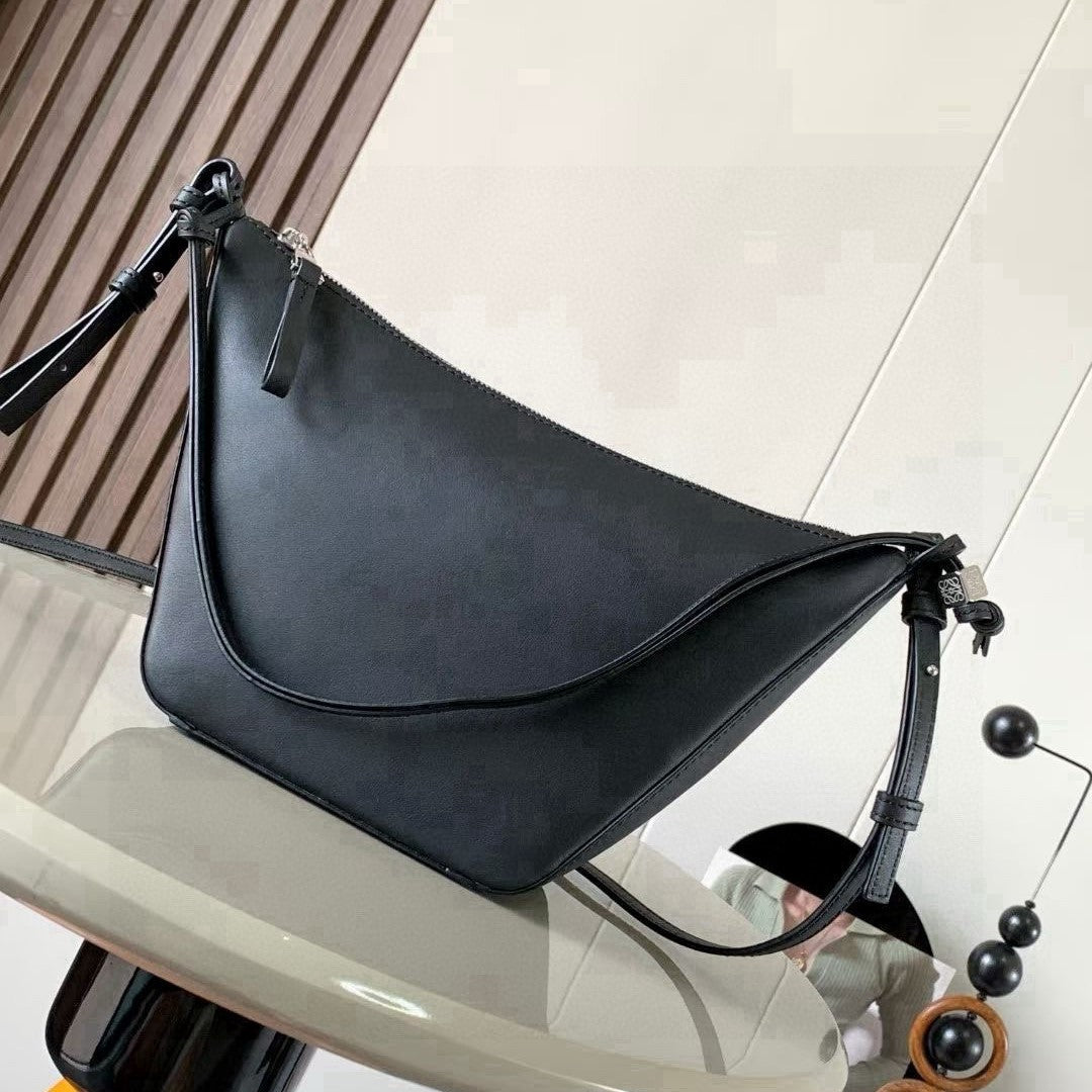 Loewe Mini Hammock Hobo Bag Black Calfskin