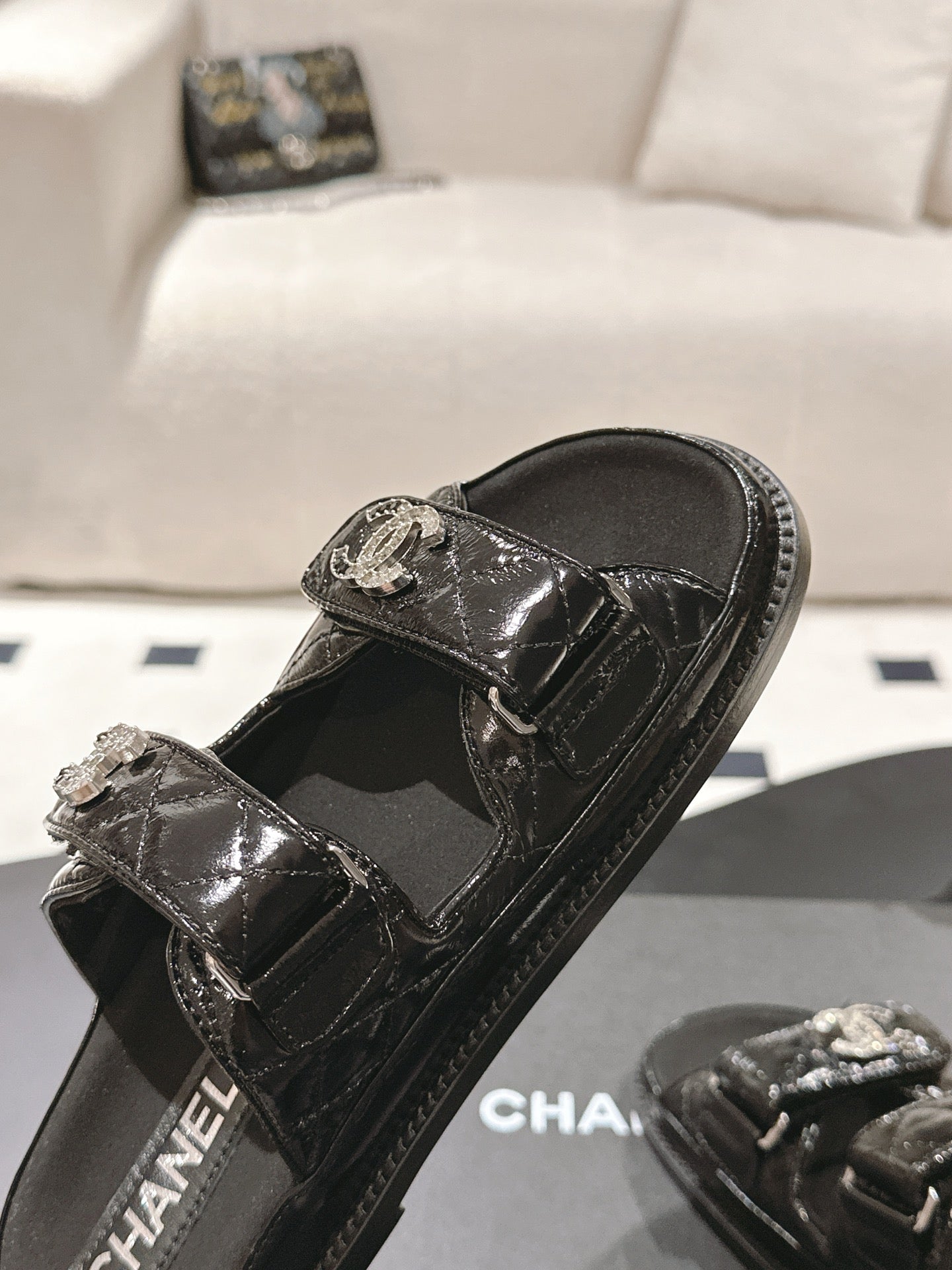cc 25p dad mule sandal black leather 237571